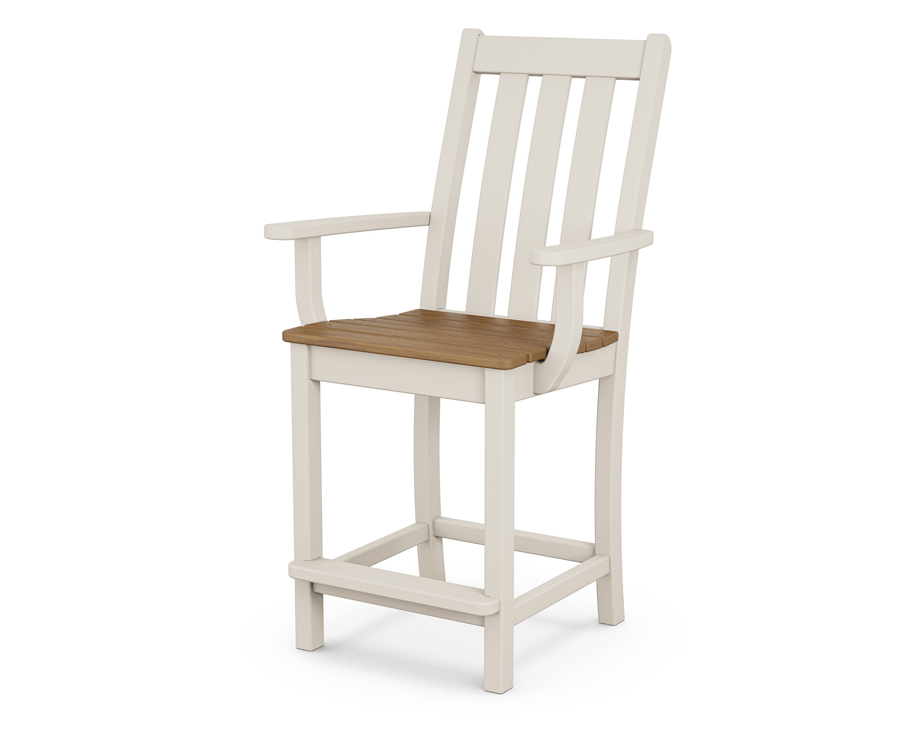 Vineyard Counter Arm Chair in Sand / Natural