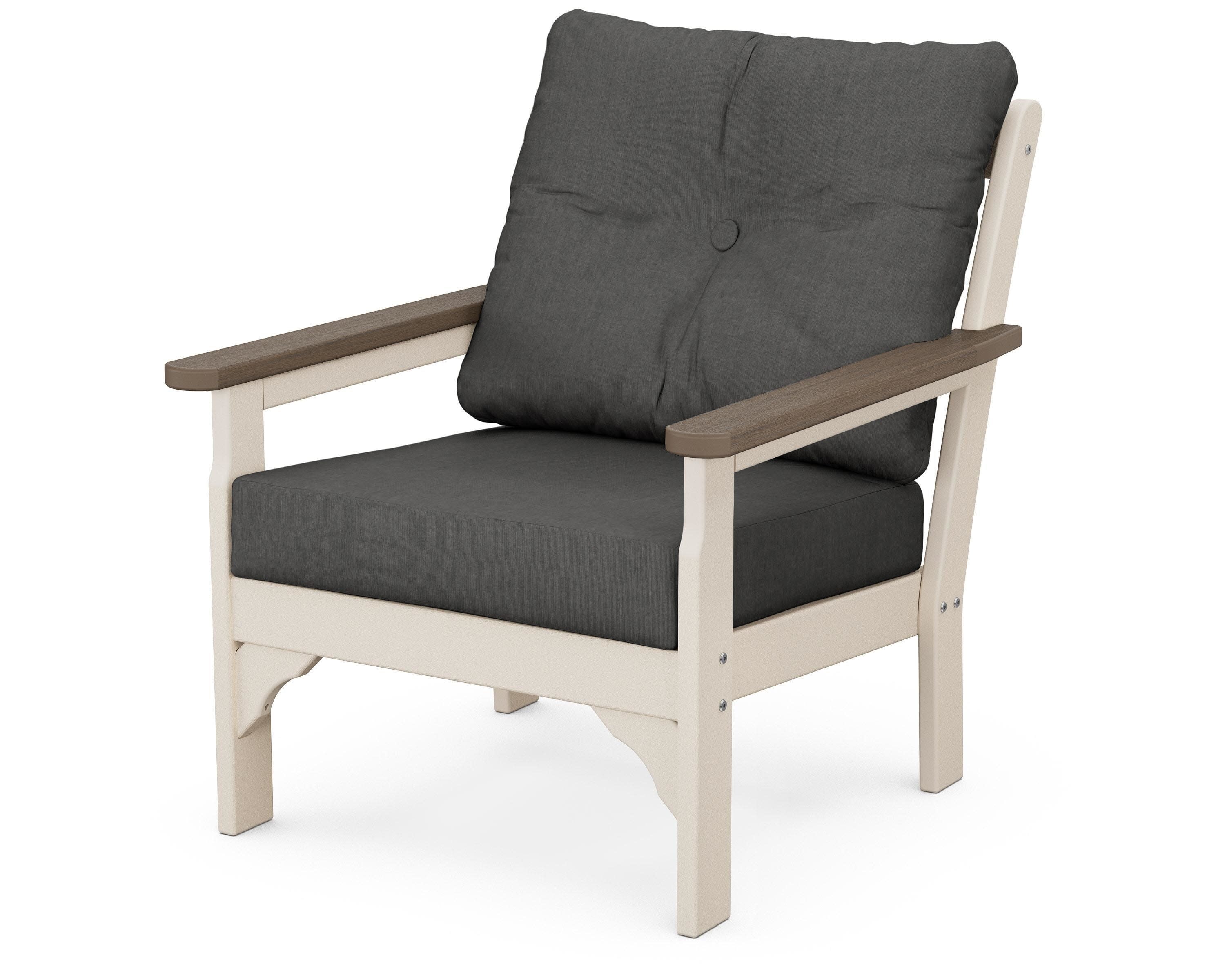 Vineyard Deep Seating Chair in Sand / Kona / Spectrum Carbon