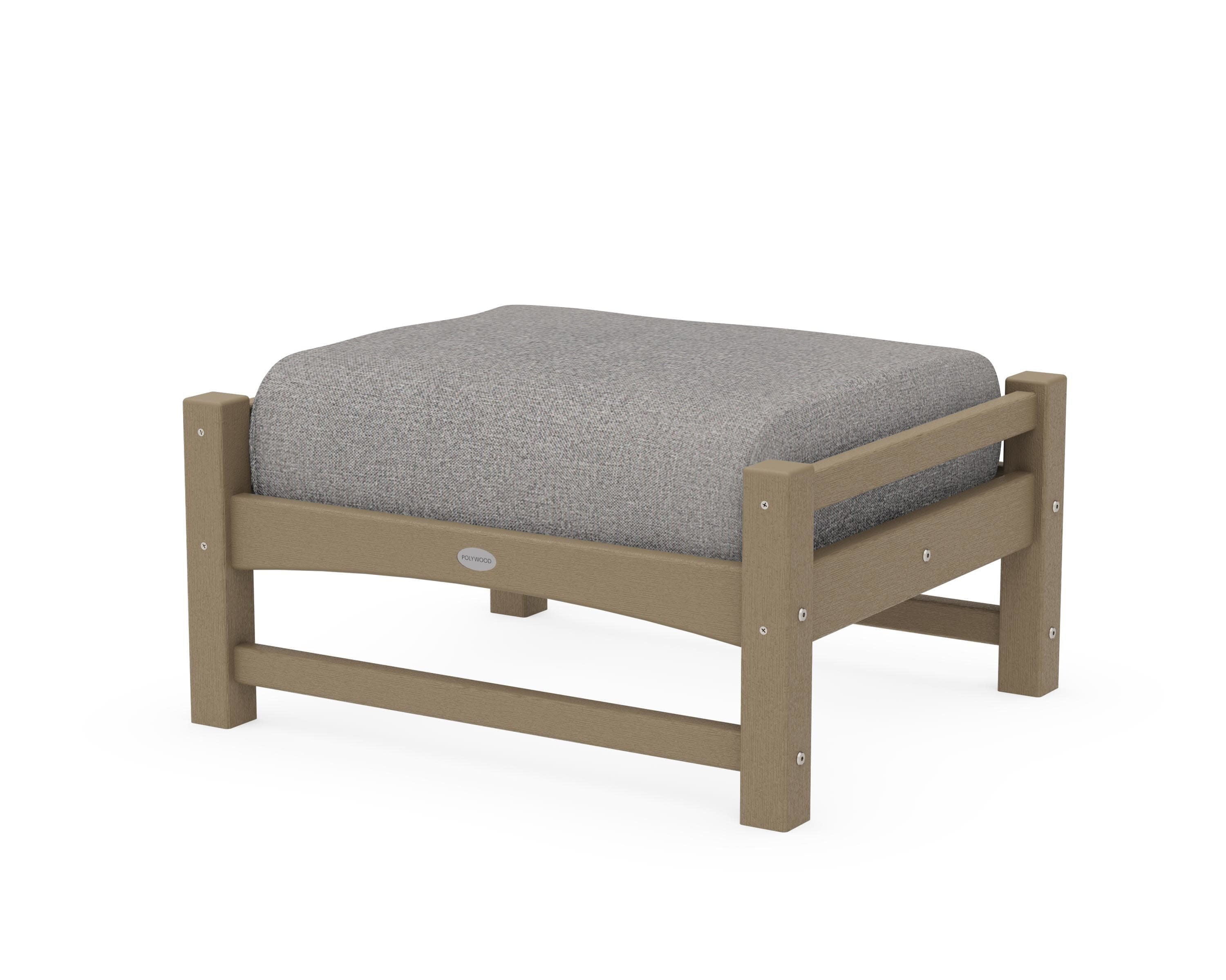 Club Ottoman in Vintage Sahara / Grey Mist