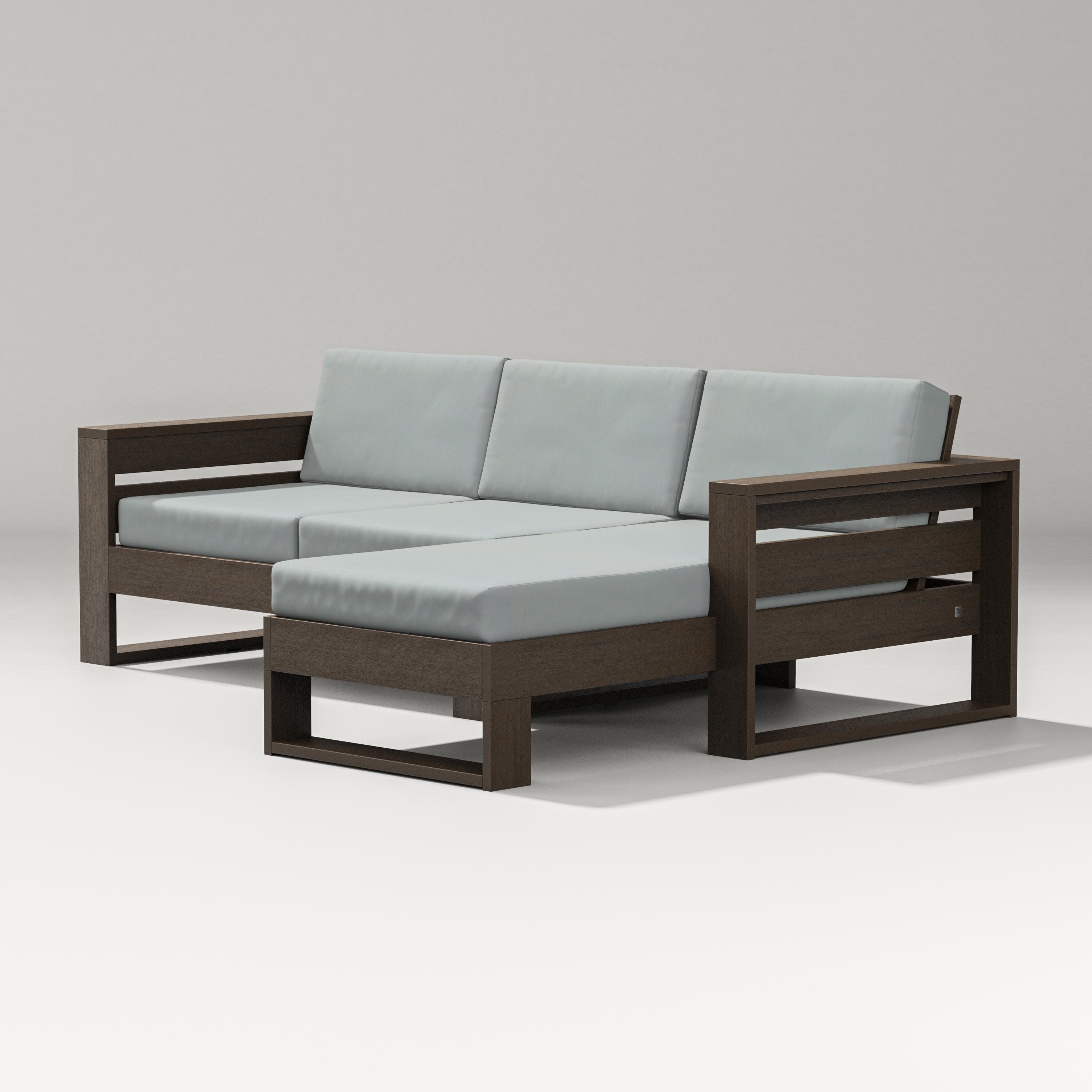 Latitude Right Chaise Sectional in Kona / Spa