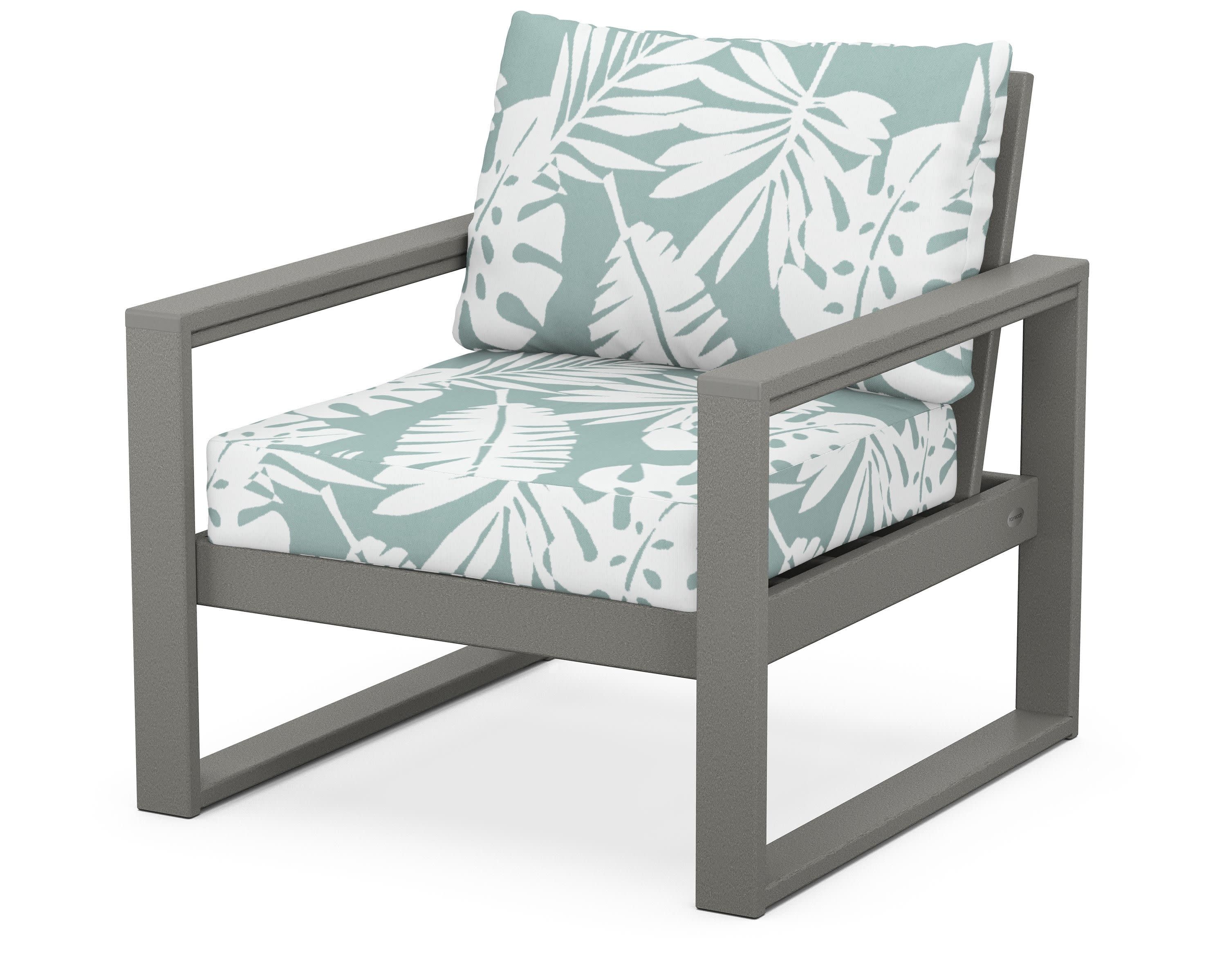 EDGE Club Chair in Slate Grey / Leaf Glacier Spa