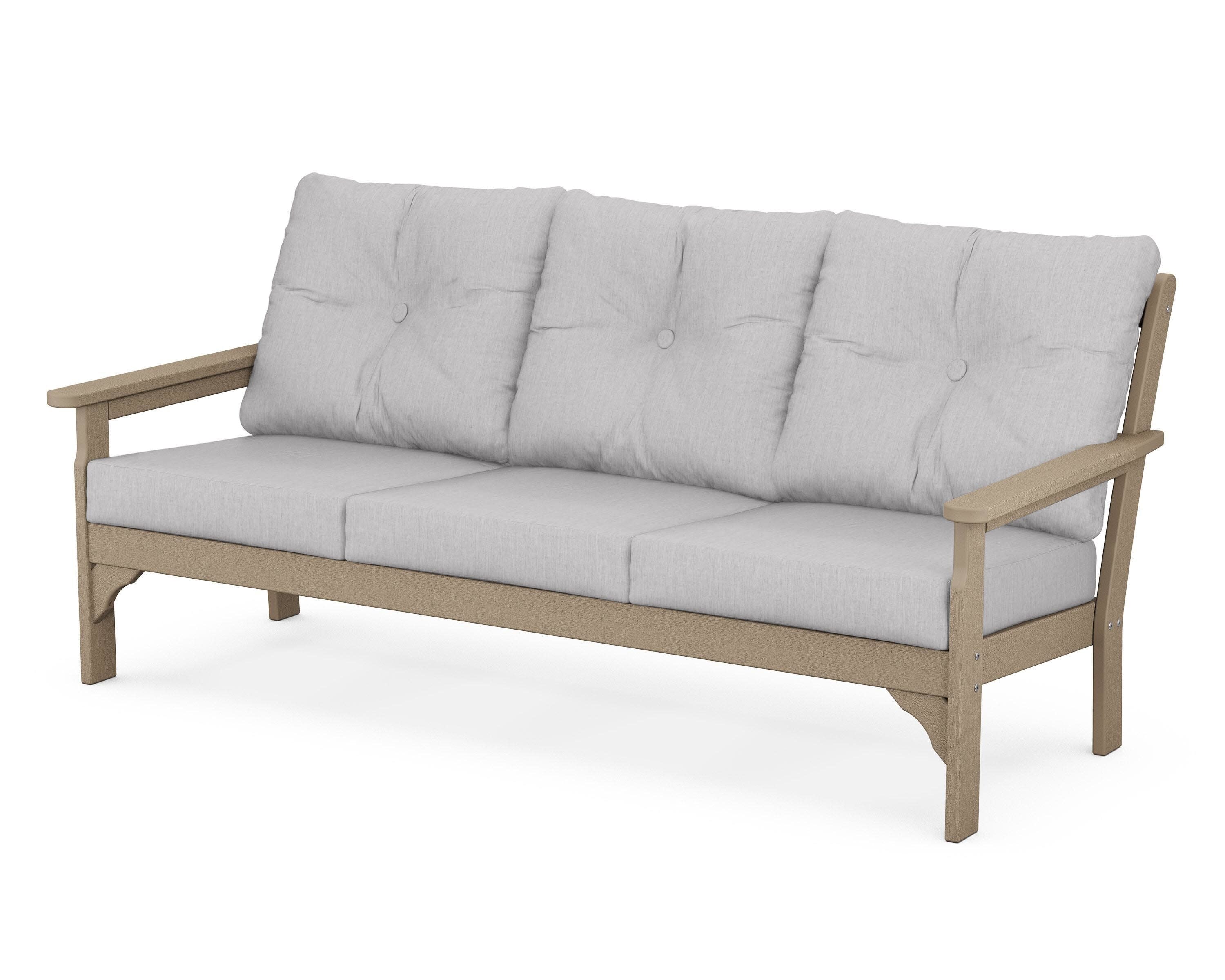 Vineyard Deep Seating Sofa in Vintage Sahara / Granite