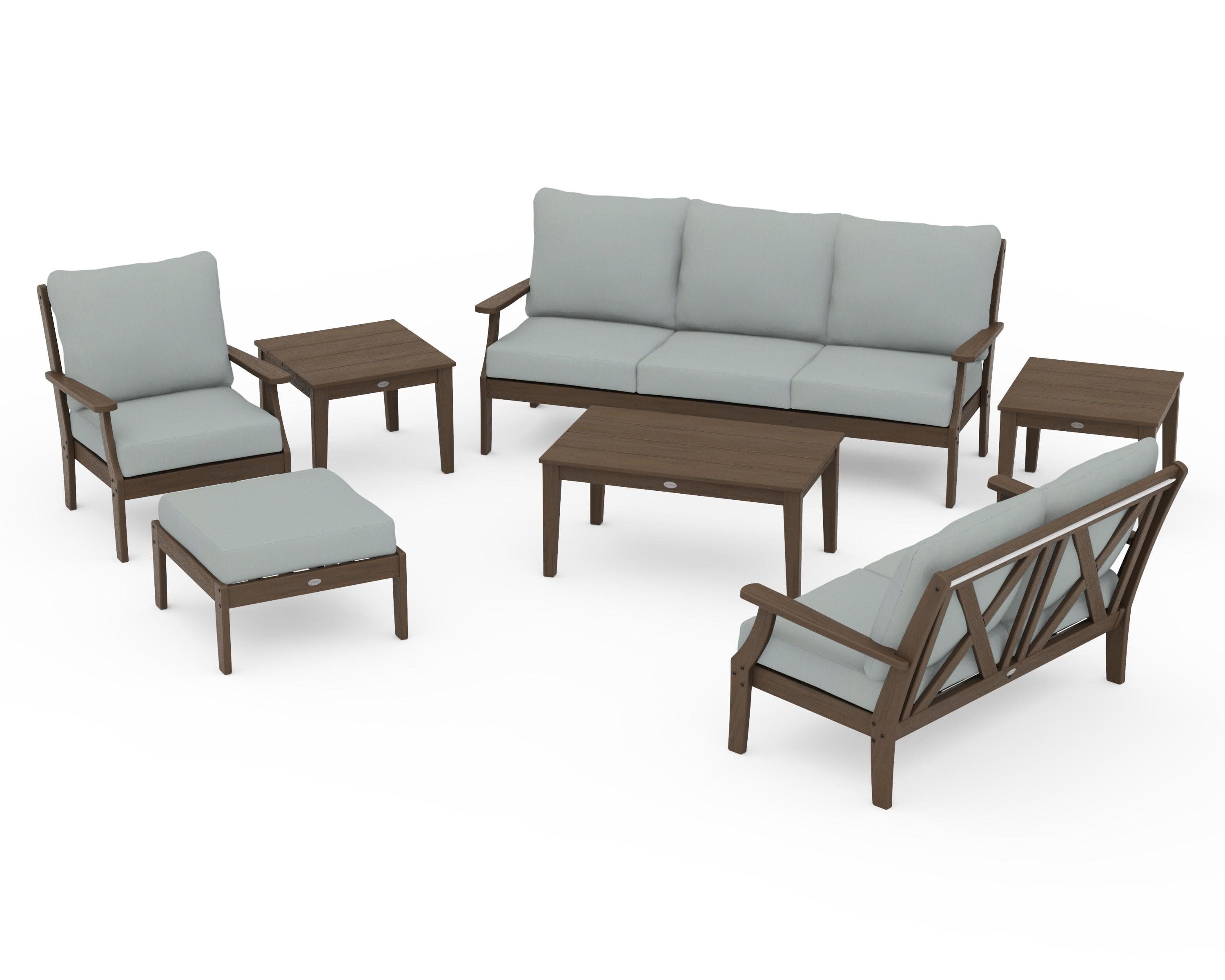 Braxton 7-Piece Deep Seating Set in Kona / Spa