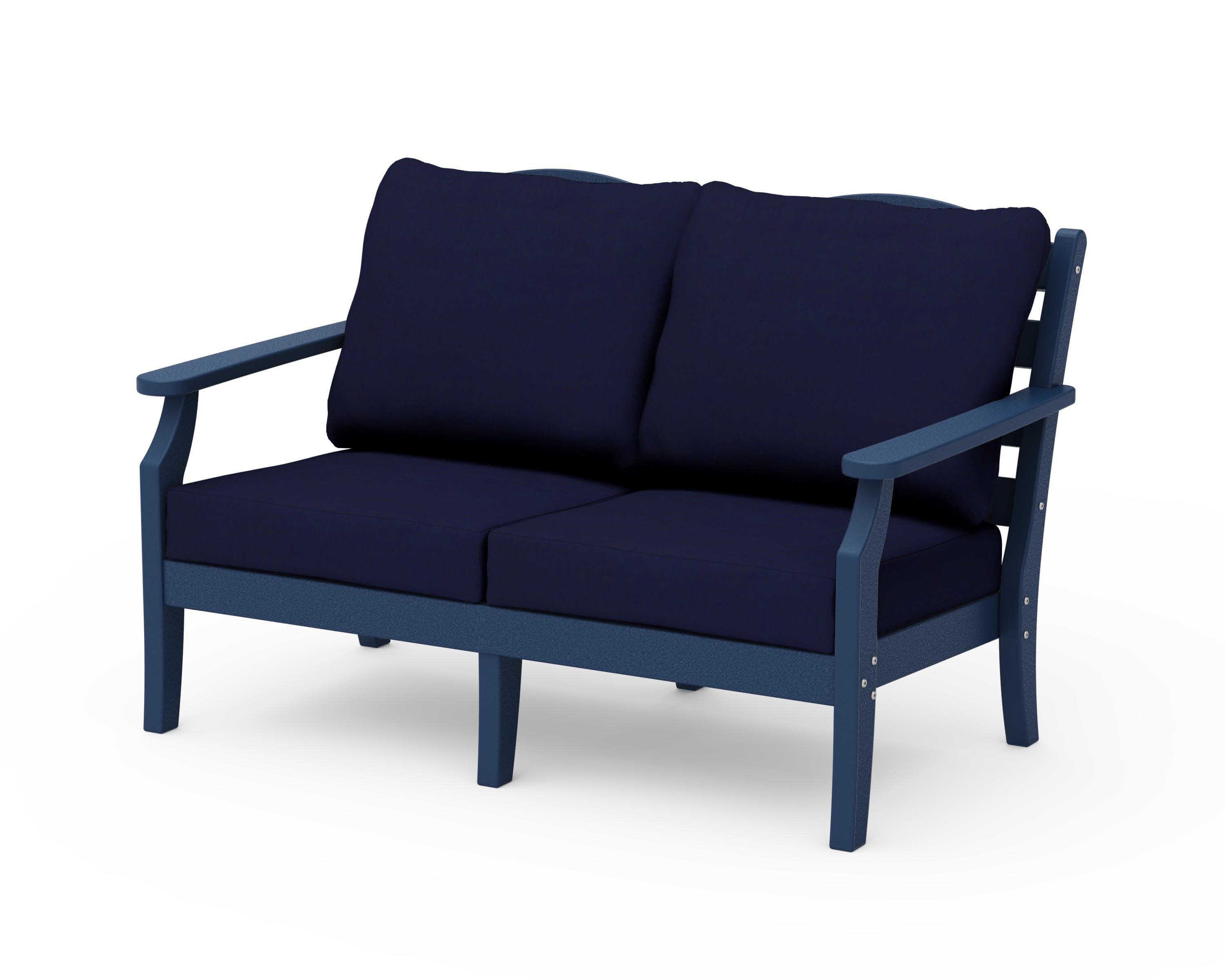 Savannah Deep Seating Loveseat in Navy / Navy