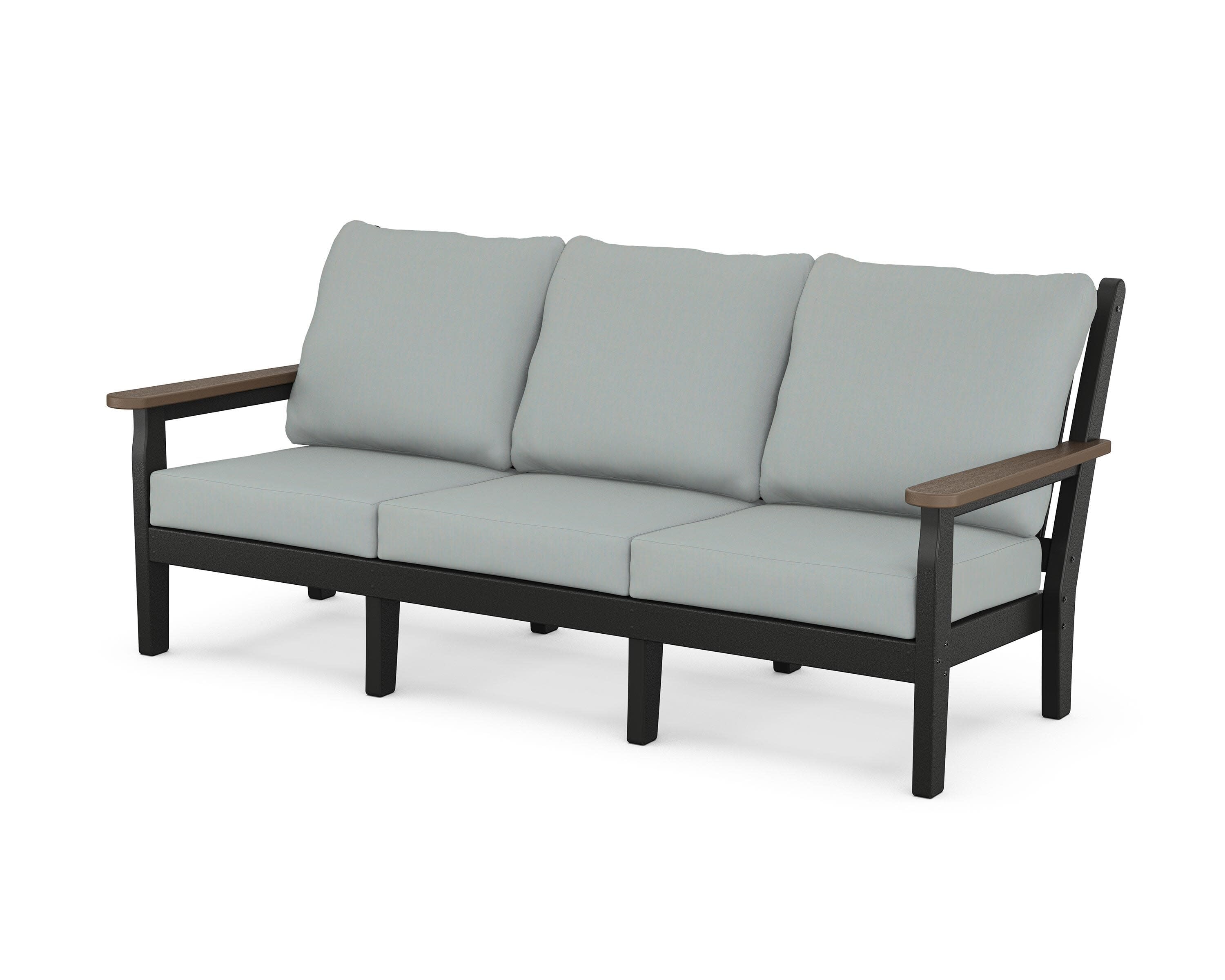 Chippendale Deep Seating Sofa in Black / Kona / Spa
