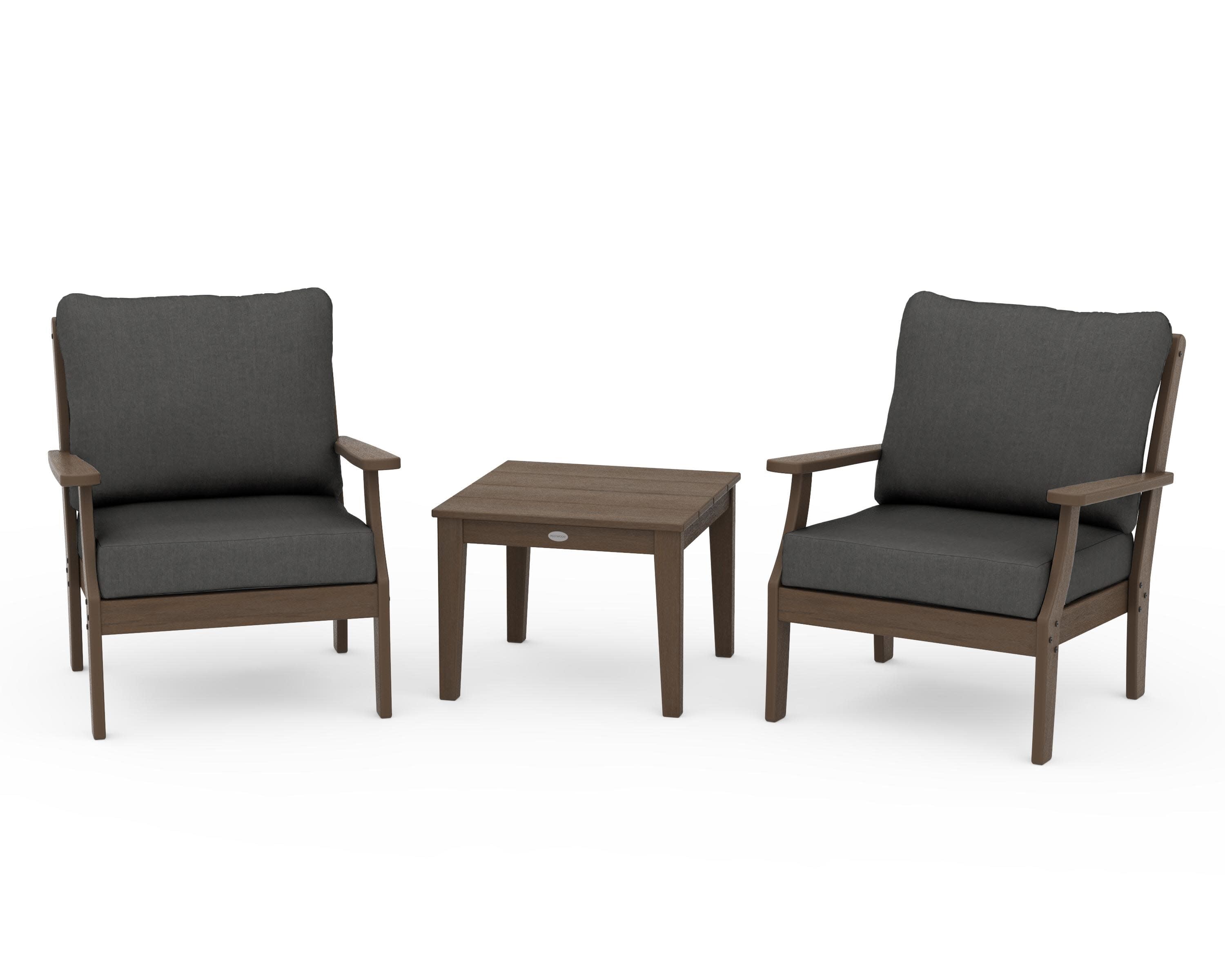 Braxton 3-Piece Deep Seating Set in Kona / Spectrum Carbon