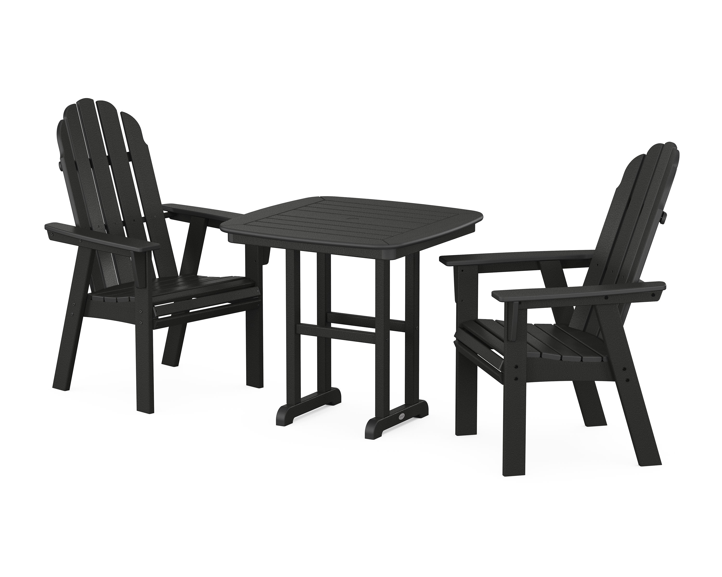 Vineyard Adirondack 3-Piece Dining Set in Black