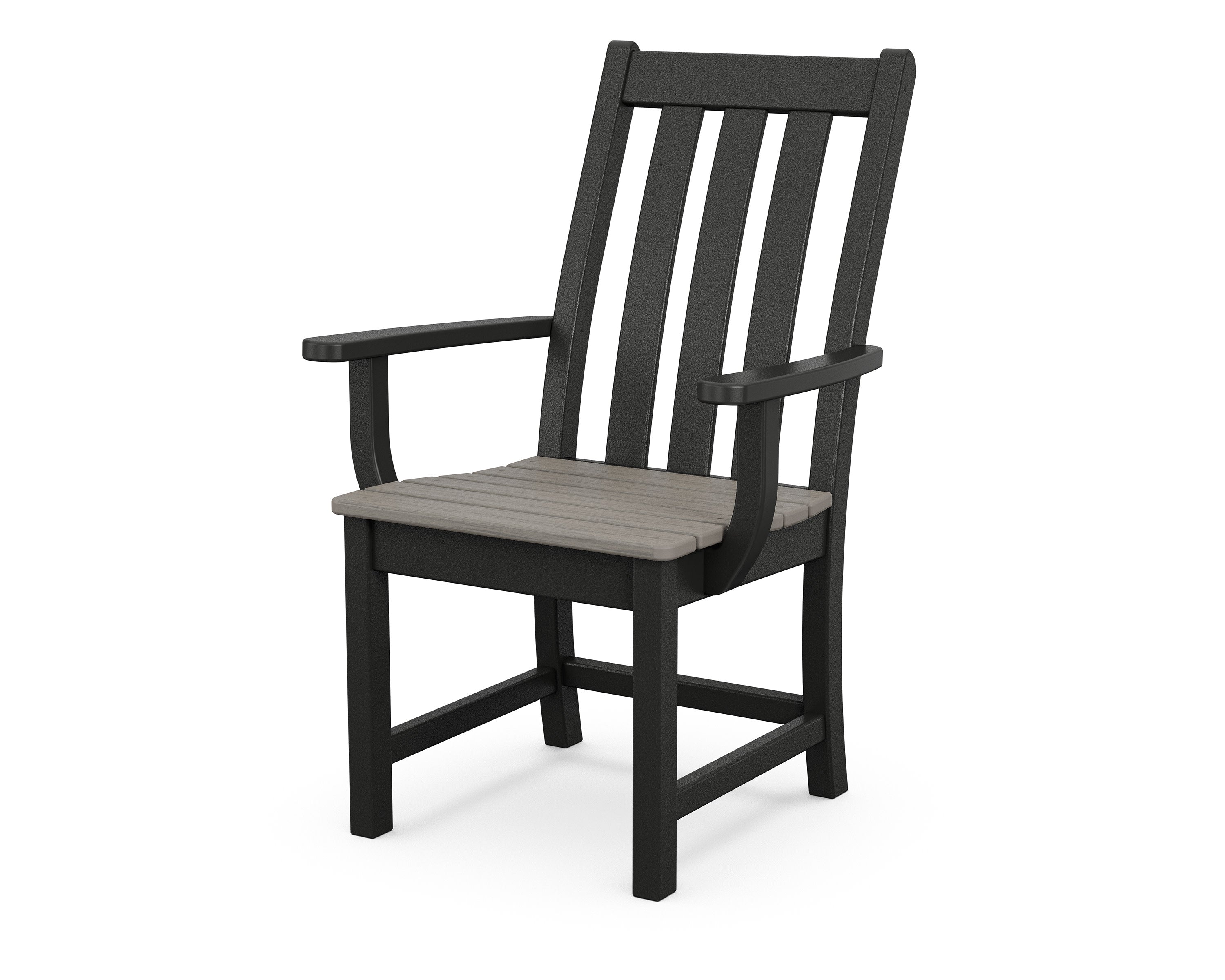 Vineyard Dining Arm Chair in Black / Driftwood