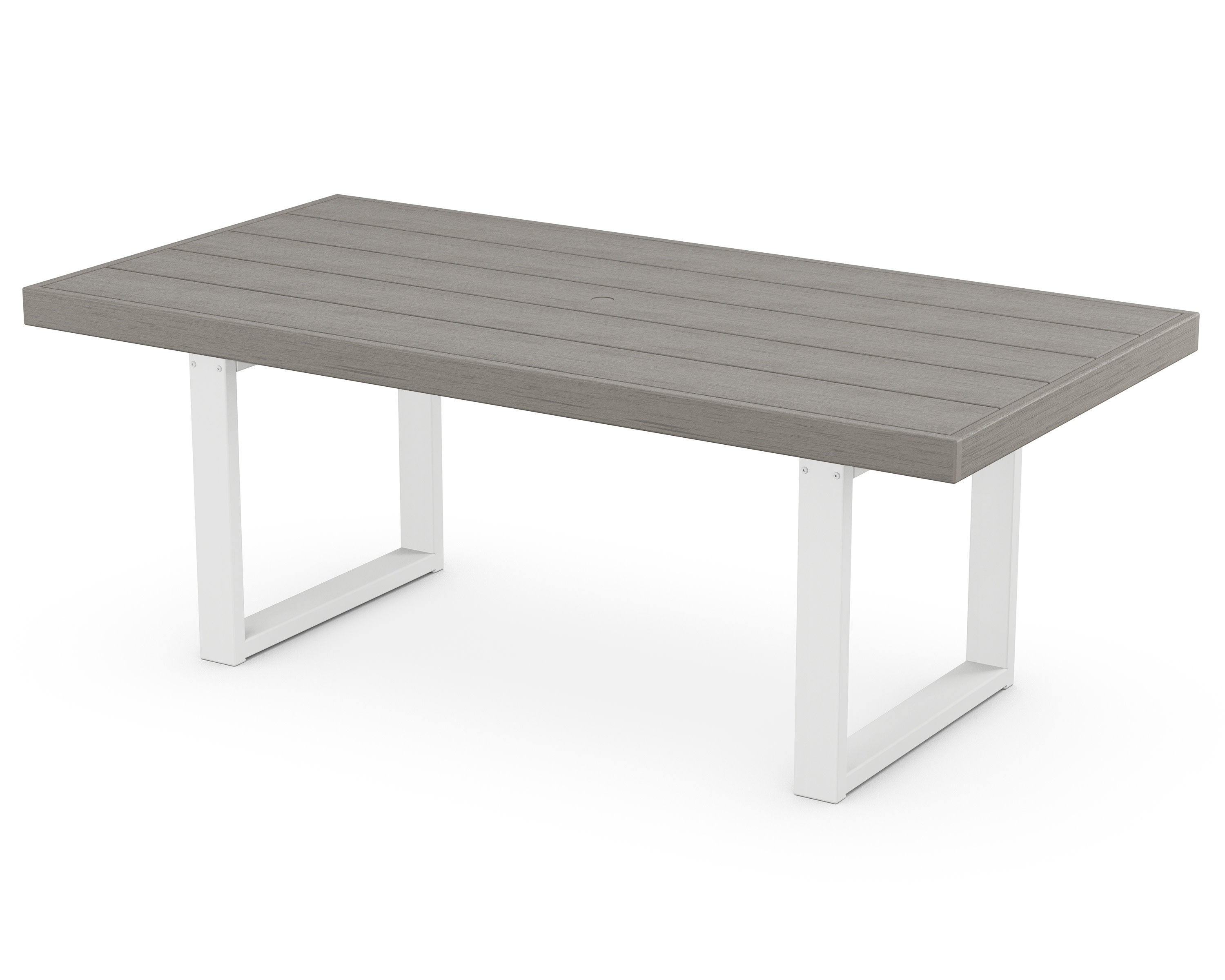 EDGE 40" x 78" Dining Table in White / Driftwood
