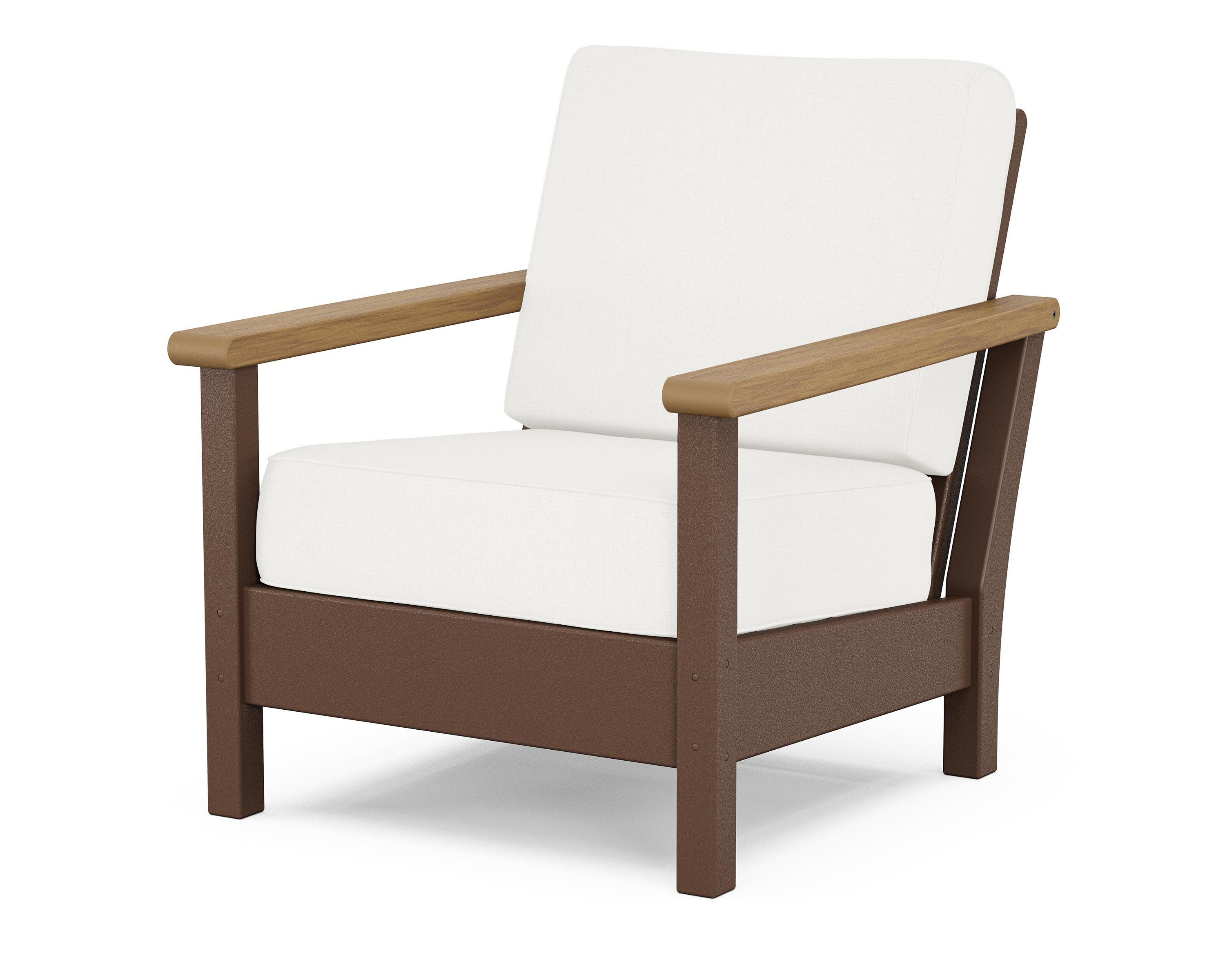Harbour Deep Seating Chair in Mahogany / Natural / Natural Linen