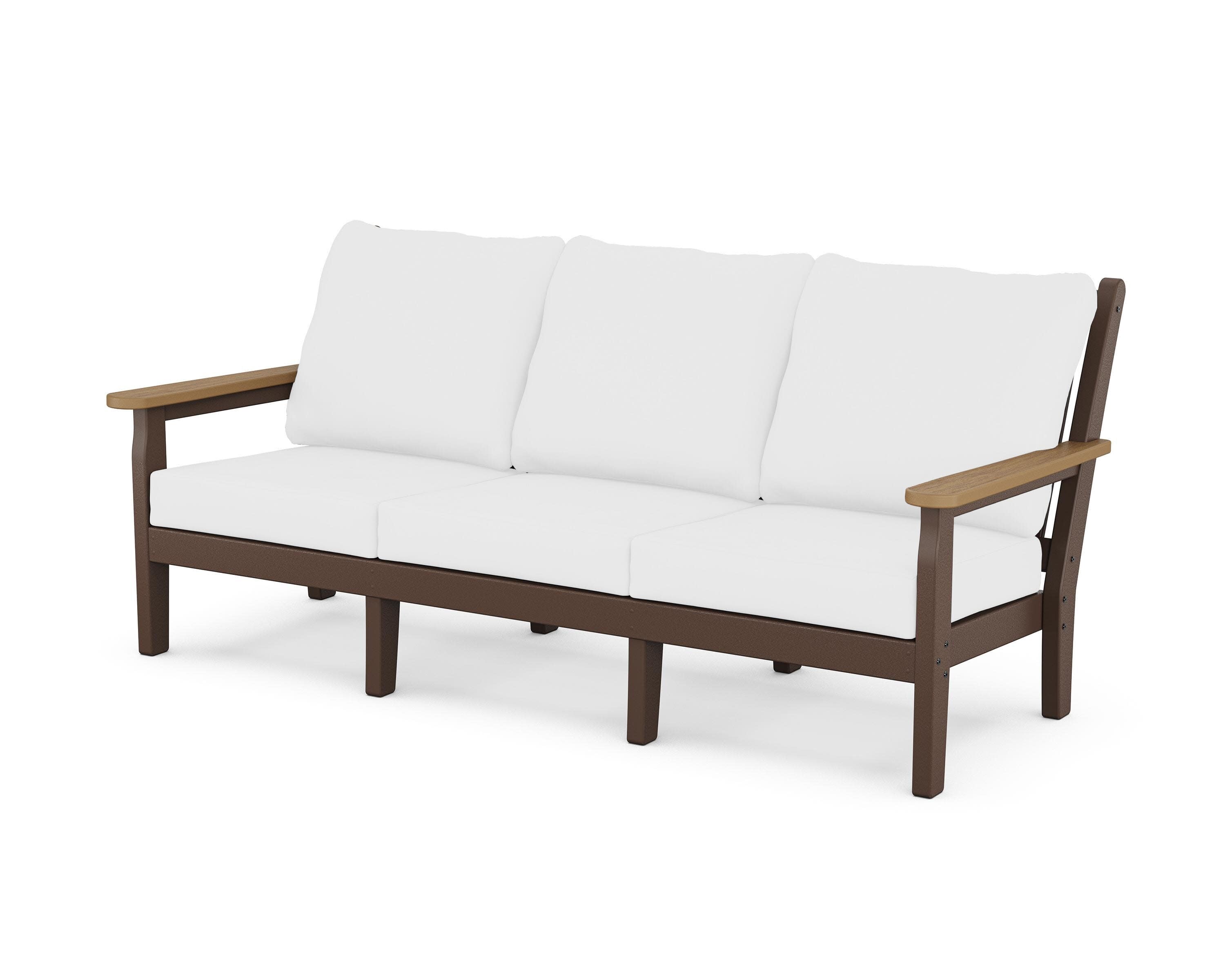 Chippendale Deep Seating Sofa in Mahogany / Natural / Natural