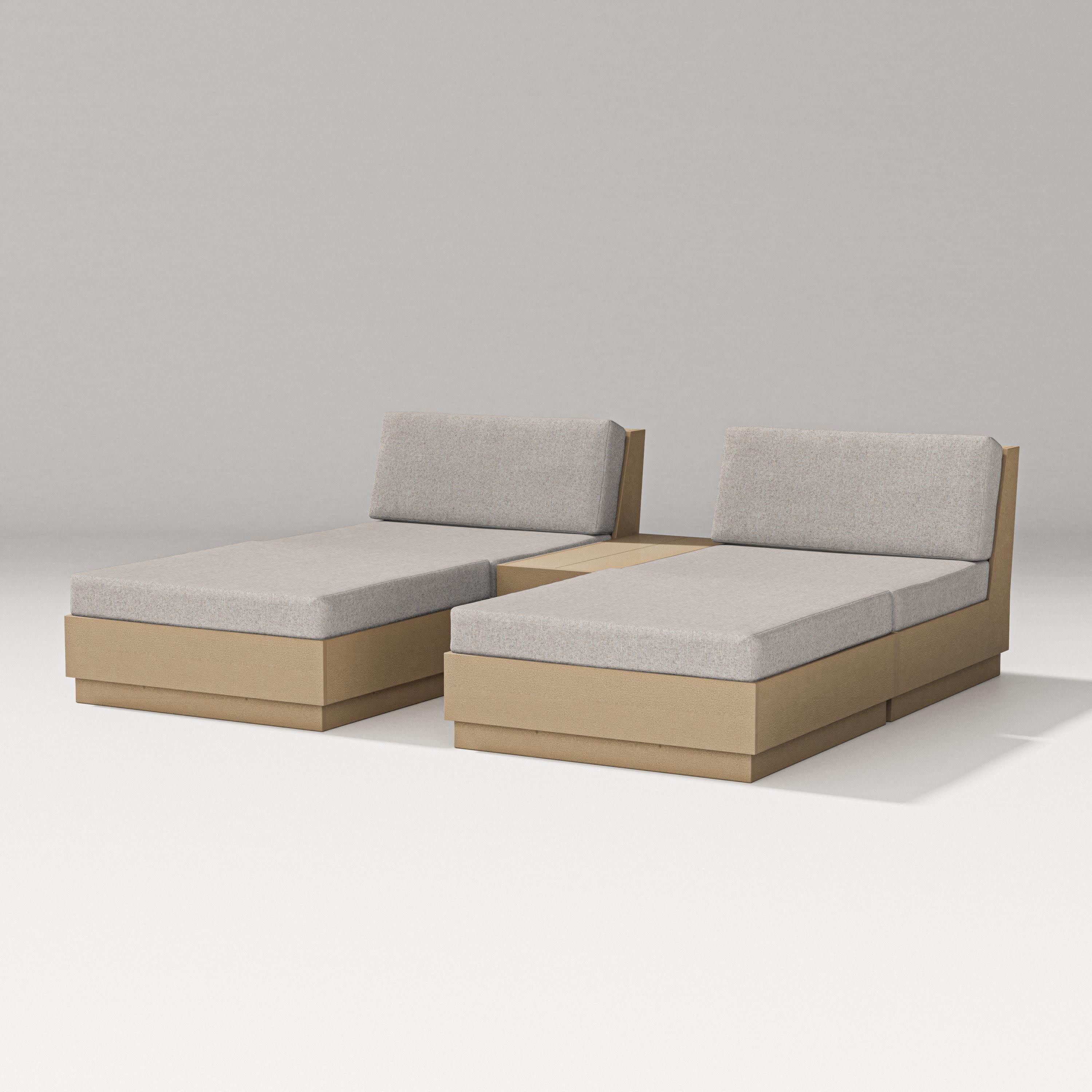 Elevate Double Chaise Set in Vintage Sahara / Weathered Tweed