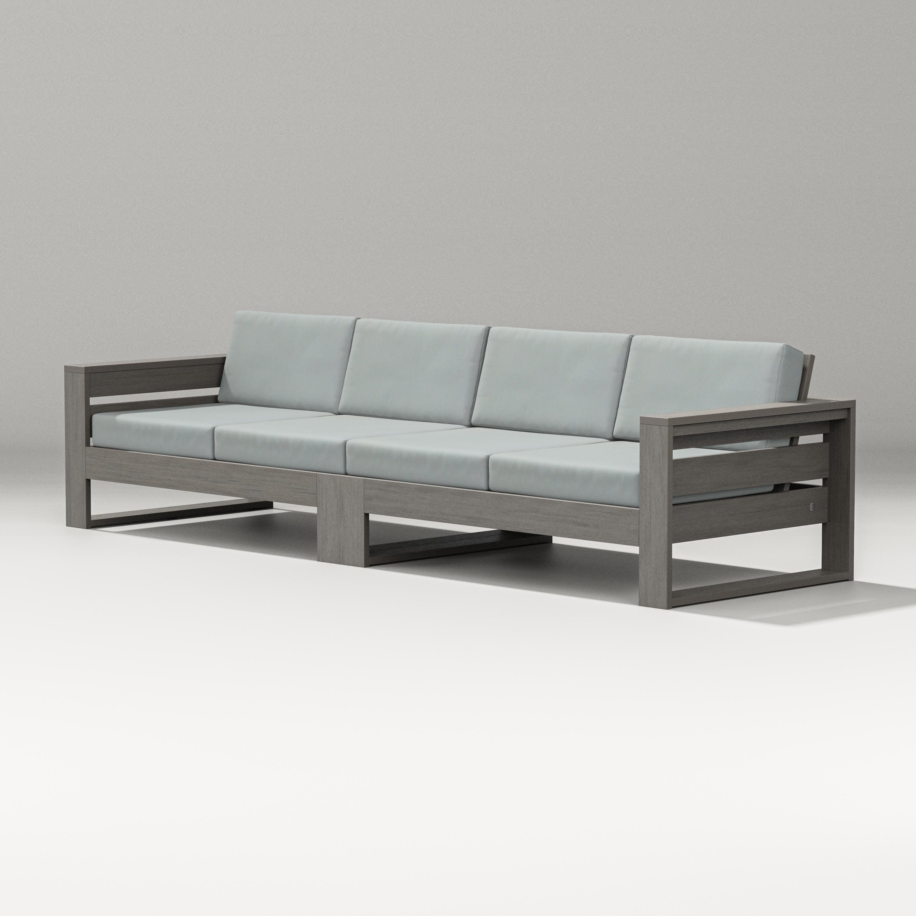 Latitude Straight Sectional in Driftwood / Spa