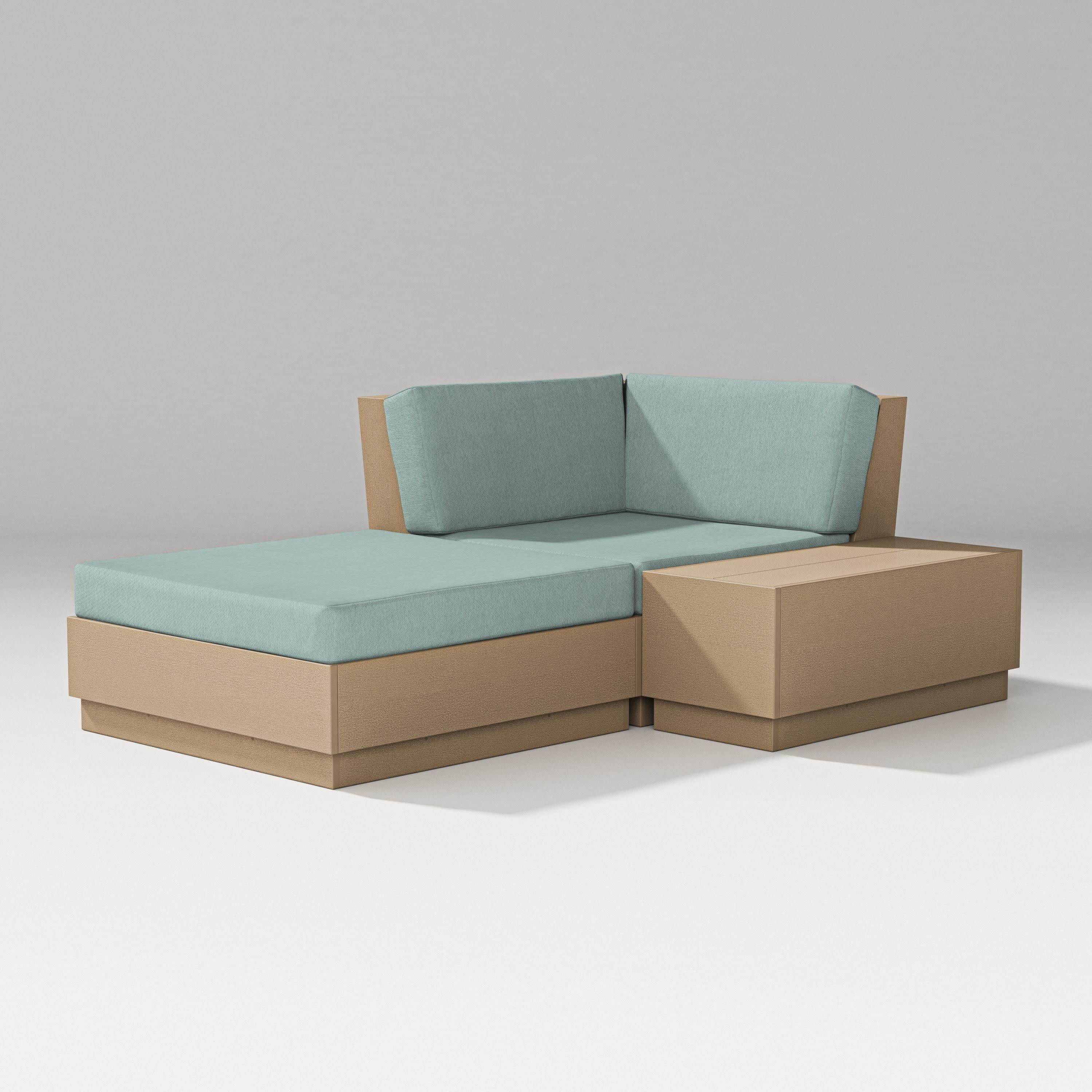 Elevate Corner Chaise in Vintage Sahara / Glacier Spa