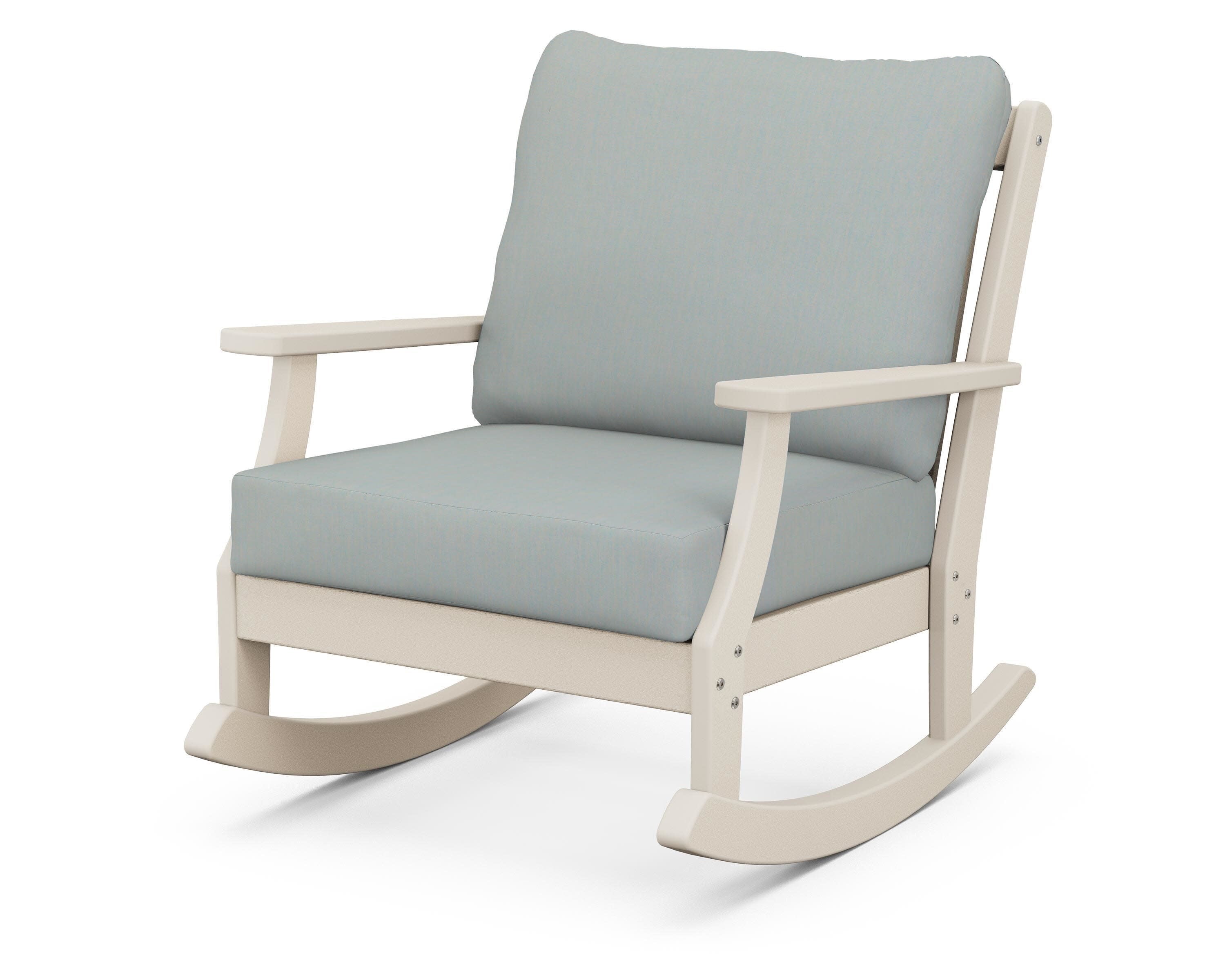 Braxton Deep Seating Rocking Chair in Sand / Spa