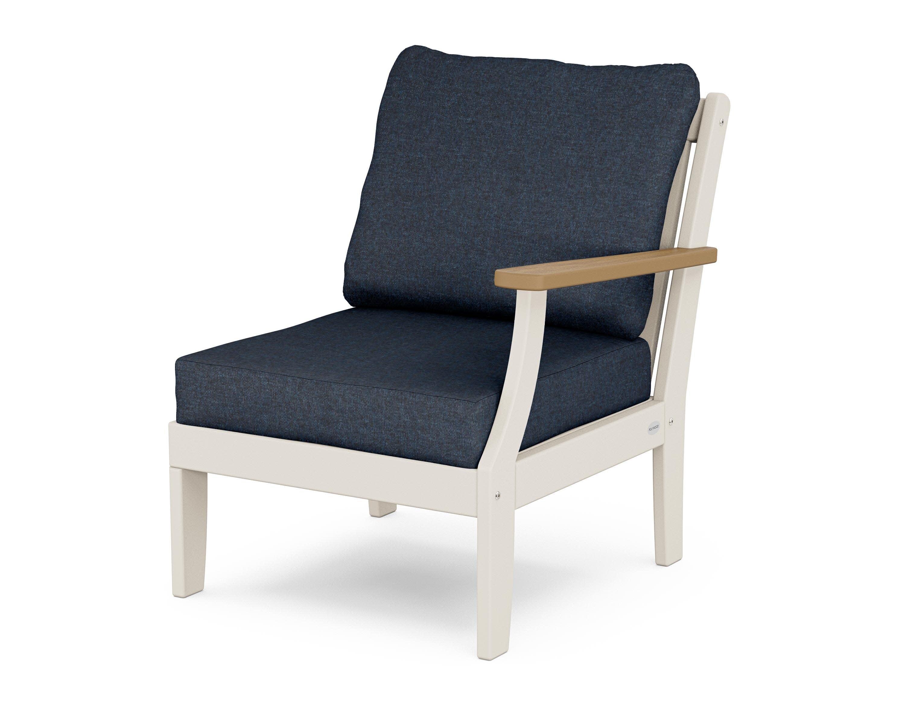 Braxton Modular Right Arm Chair in Sand / Natural / Marine Indigo