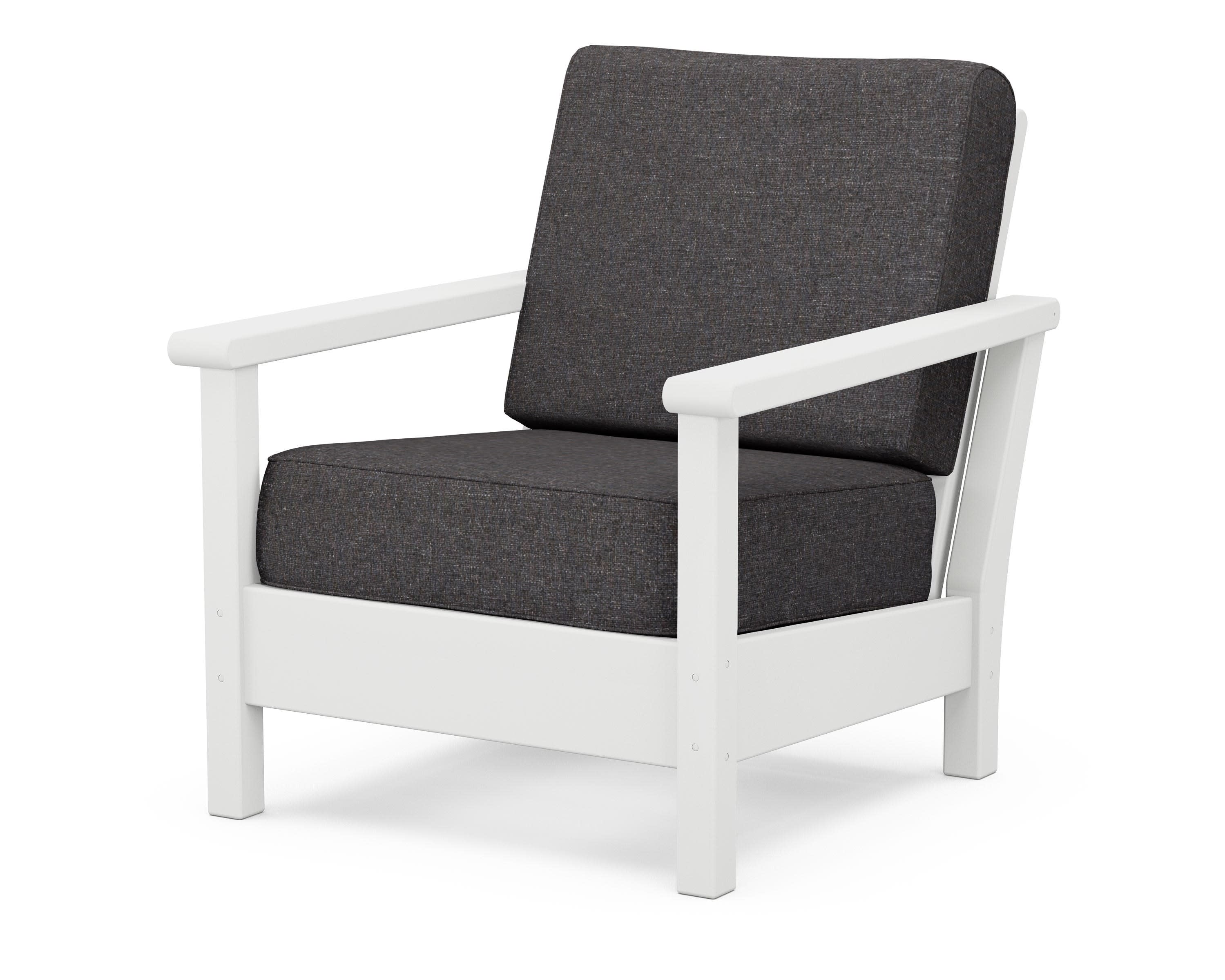 Harbour Deep Seating Chair in White / Ash Charcoal