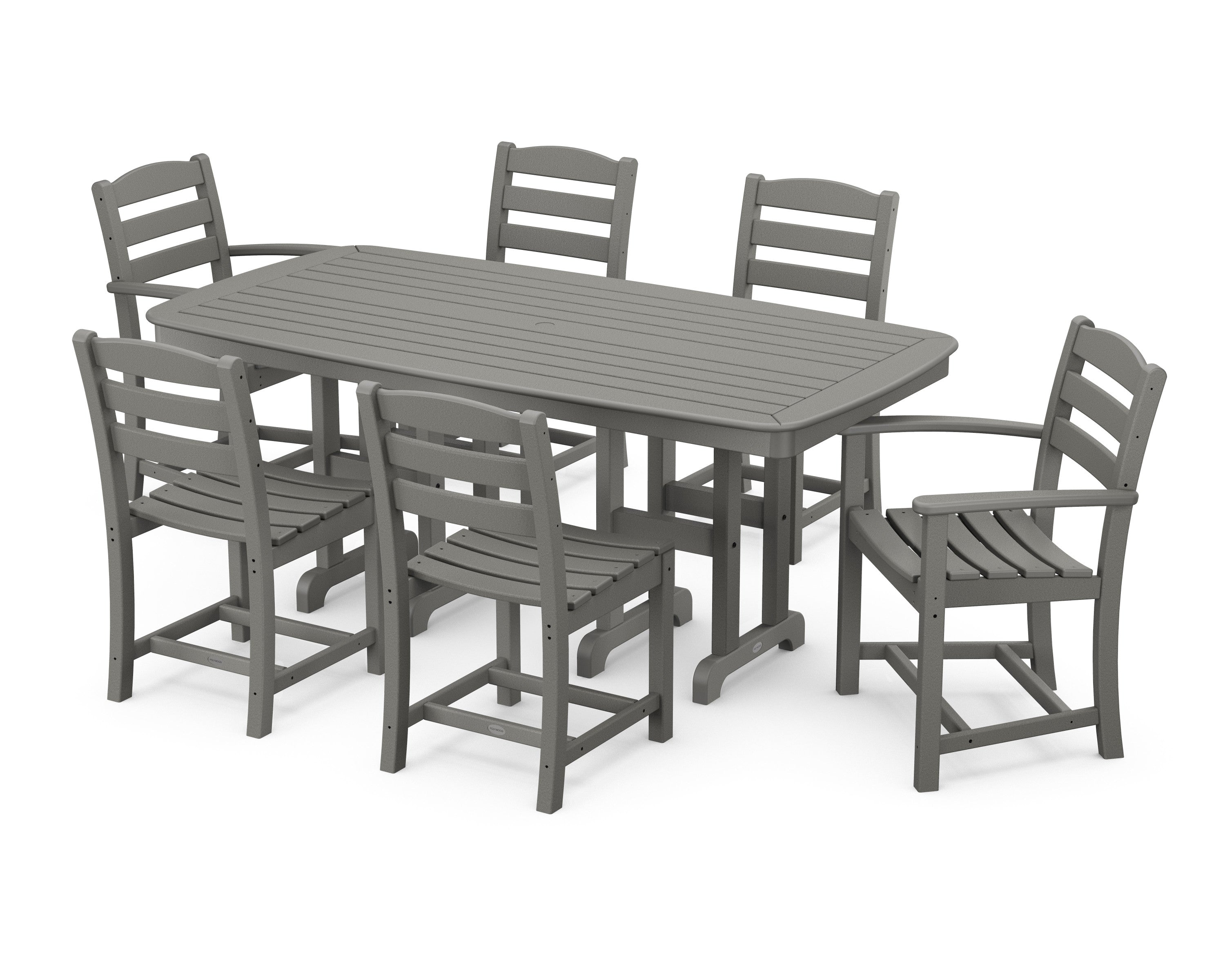 La Casa Caf 7-Piece Dining Set in Slate Grey