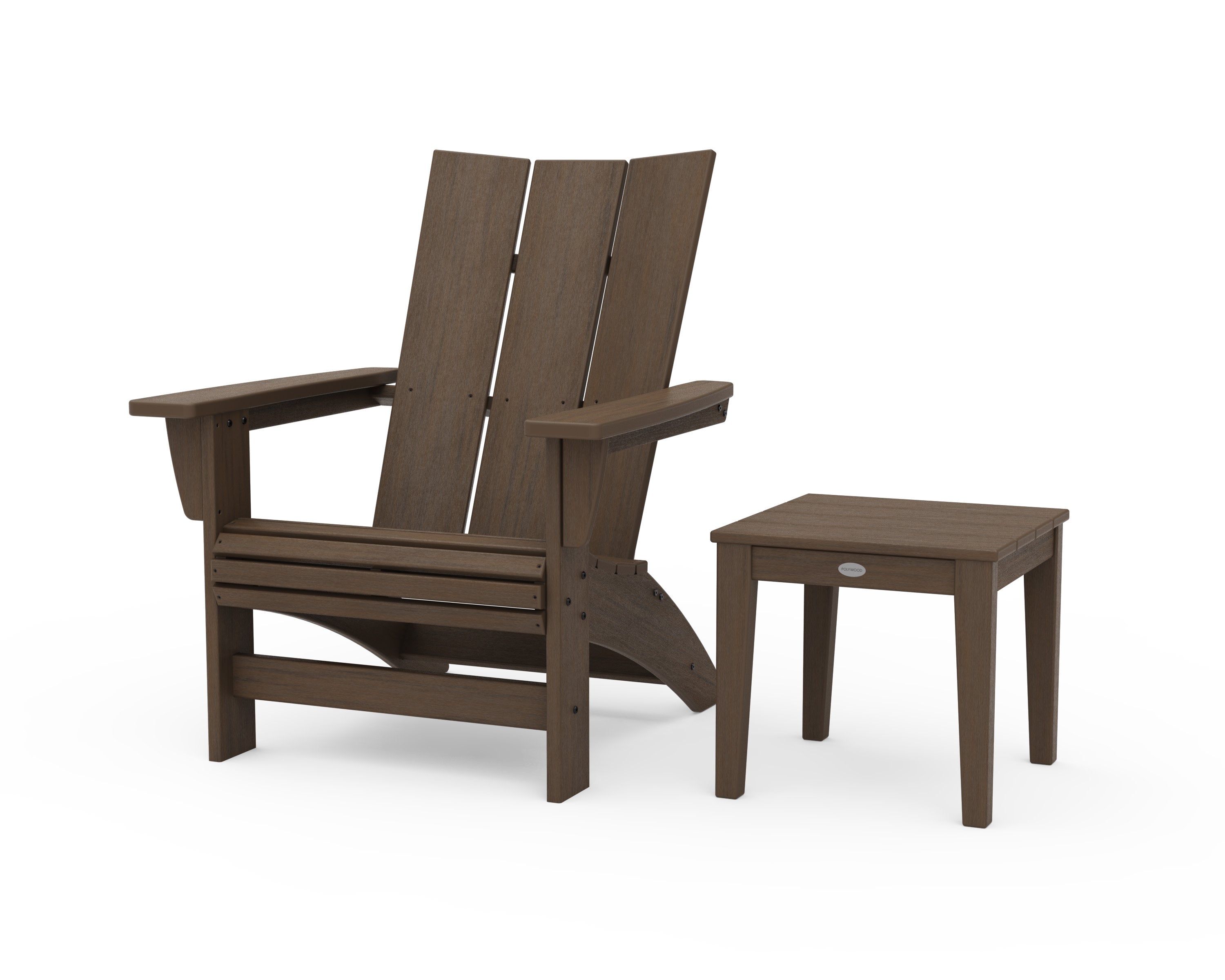 Modern Grand Adirondack Chair with Side Table in Kona