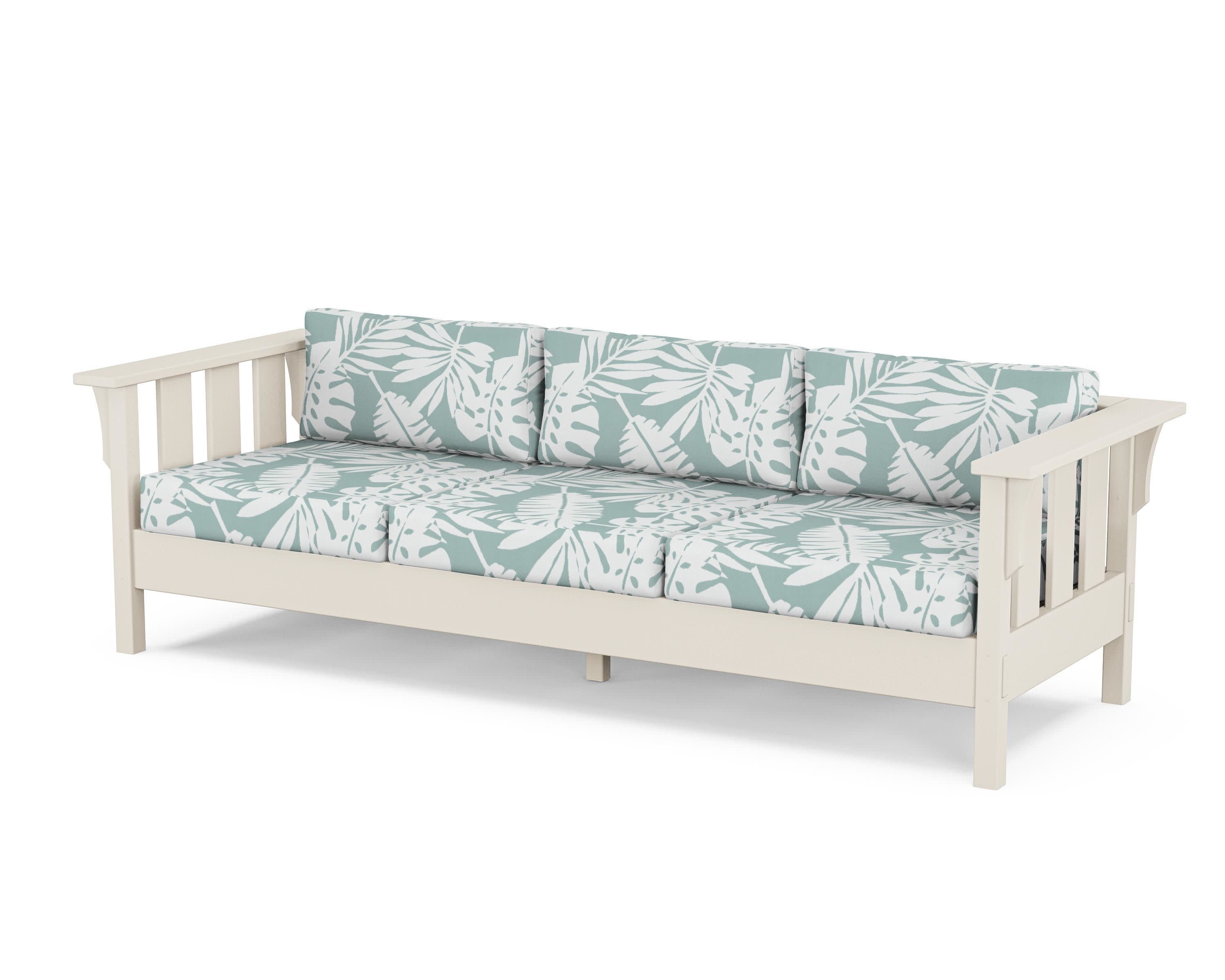 Acadia Deep Seating Sofa in Sand / Leaf Glacier Spa