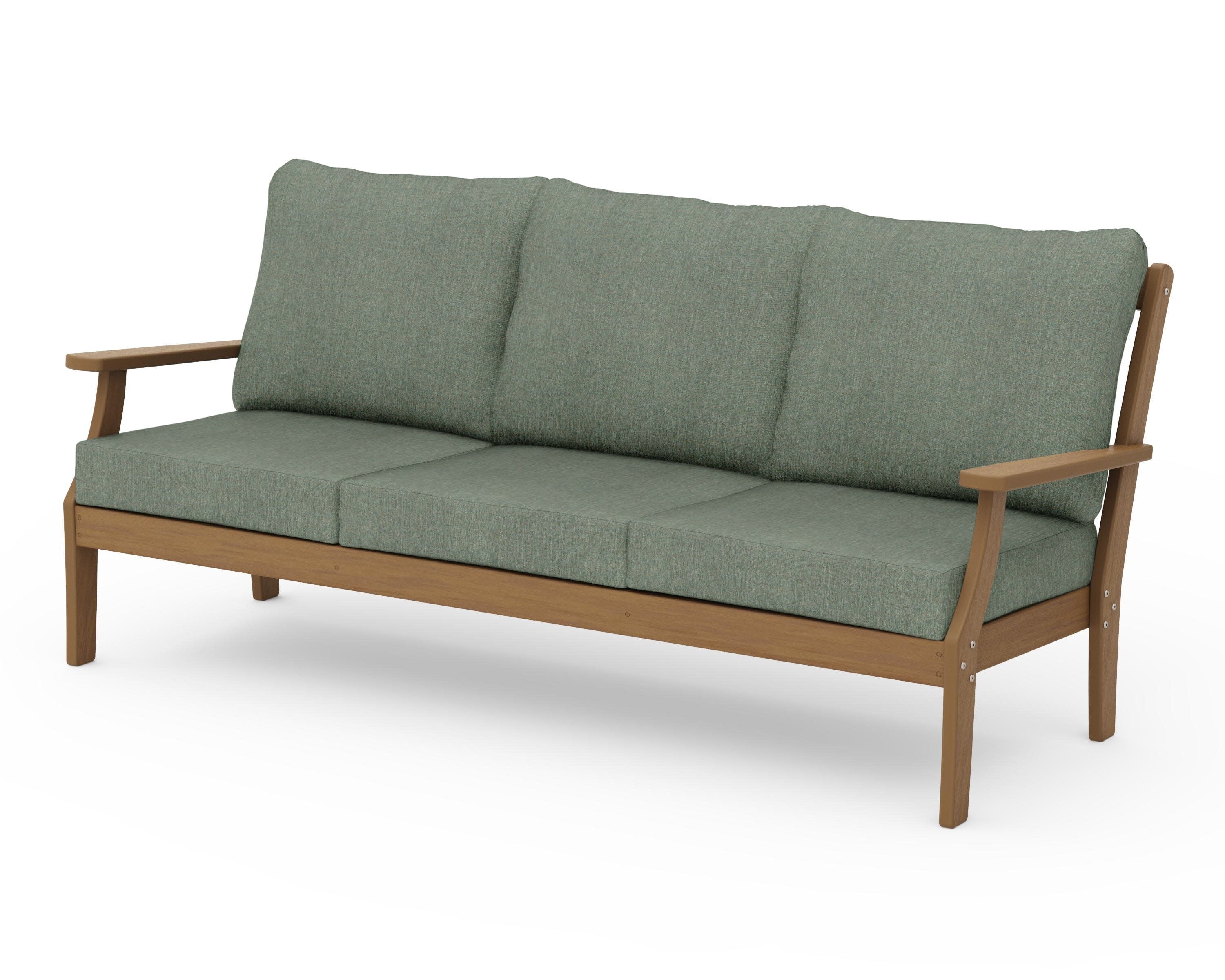 Braxton Deep Seating Sofa in Natural / Cast Sage