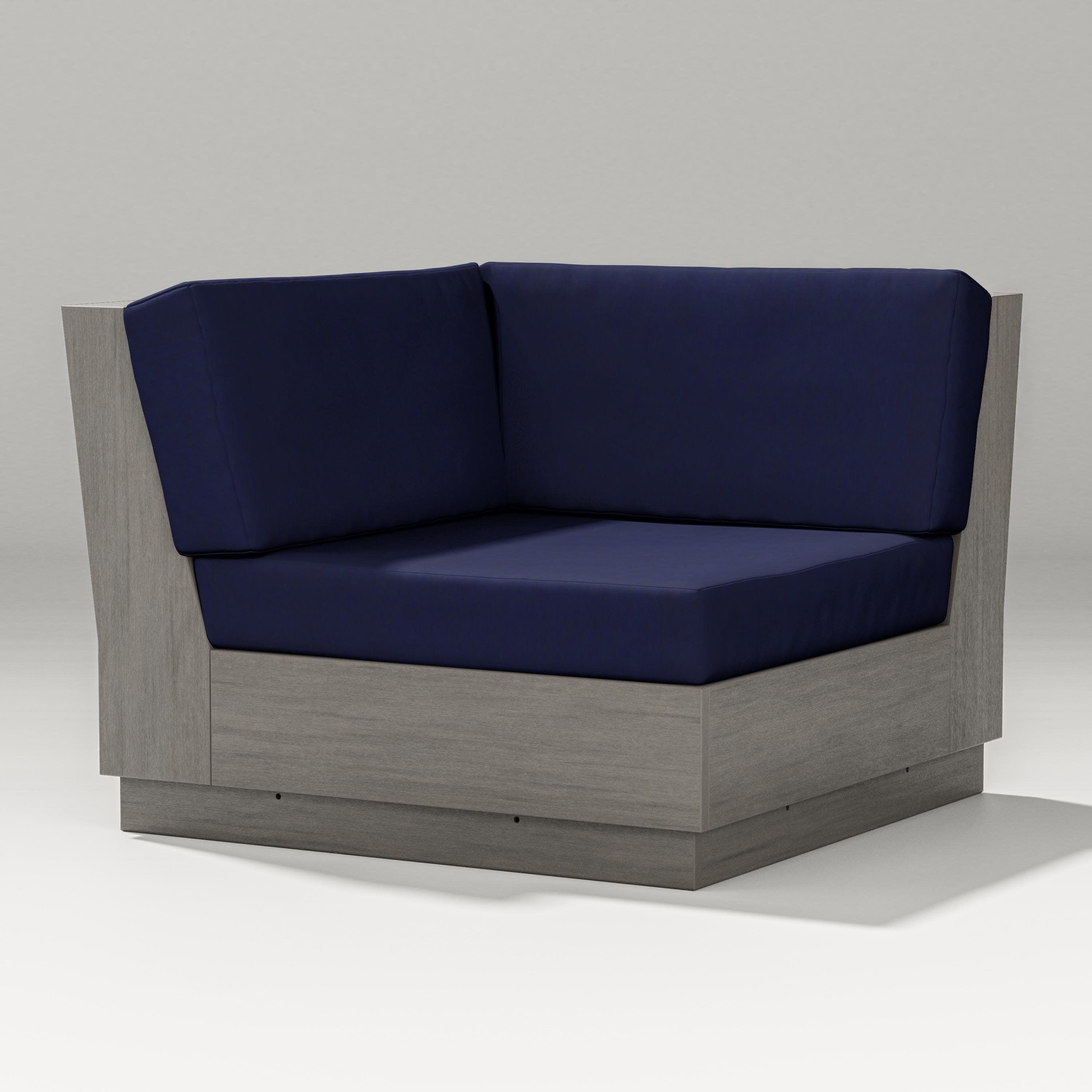 Elevate Modular Corner Chair in Driftwood / Navy