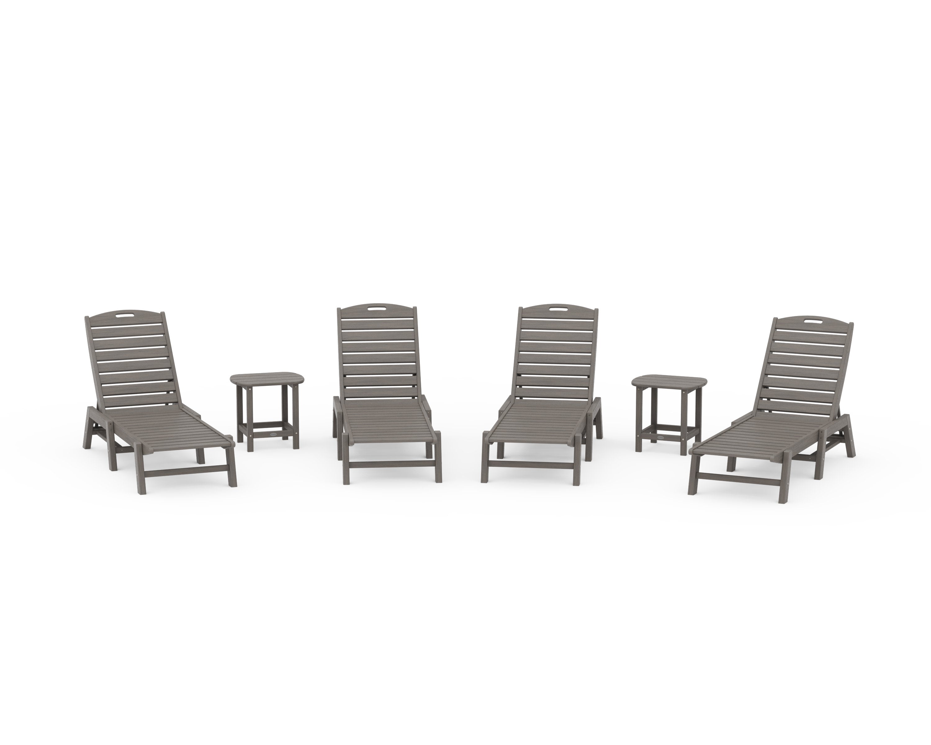 Nautical Chaise 6-Piece Set in Driftwood