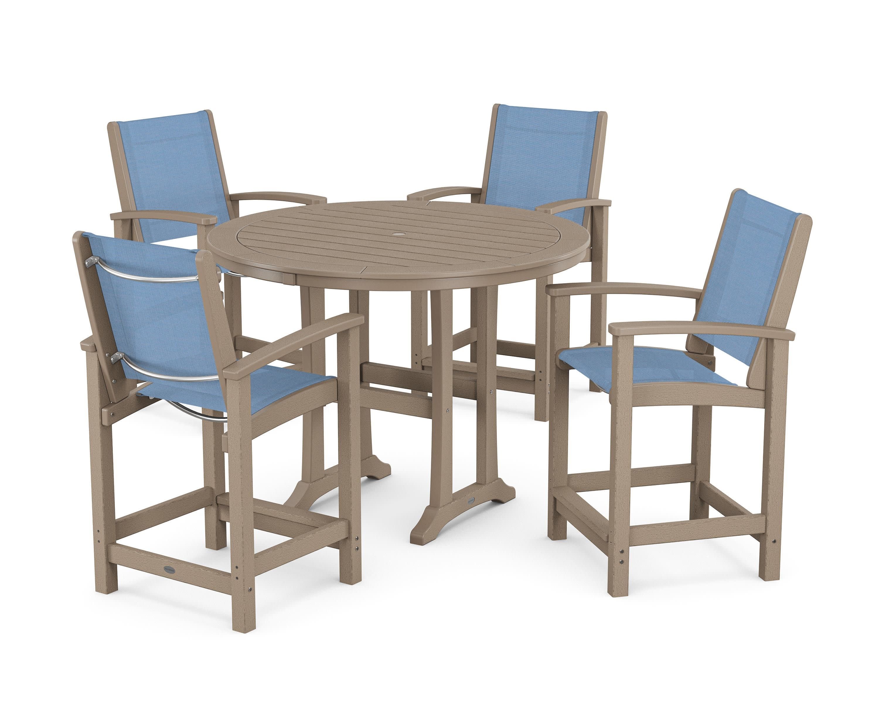 Coastal 5-Piece Counter Set in Vintage Sahara / Poolside Sling