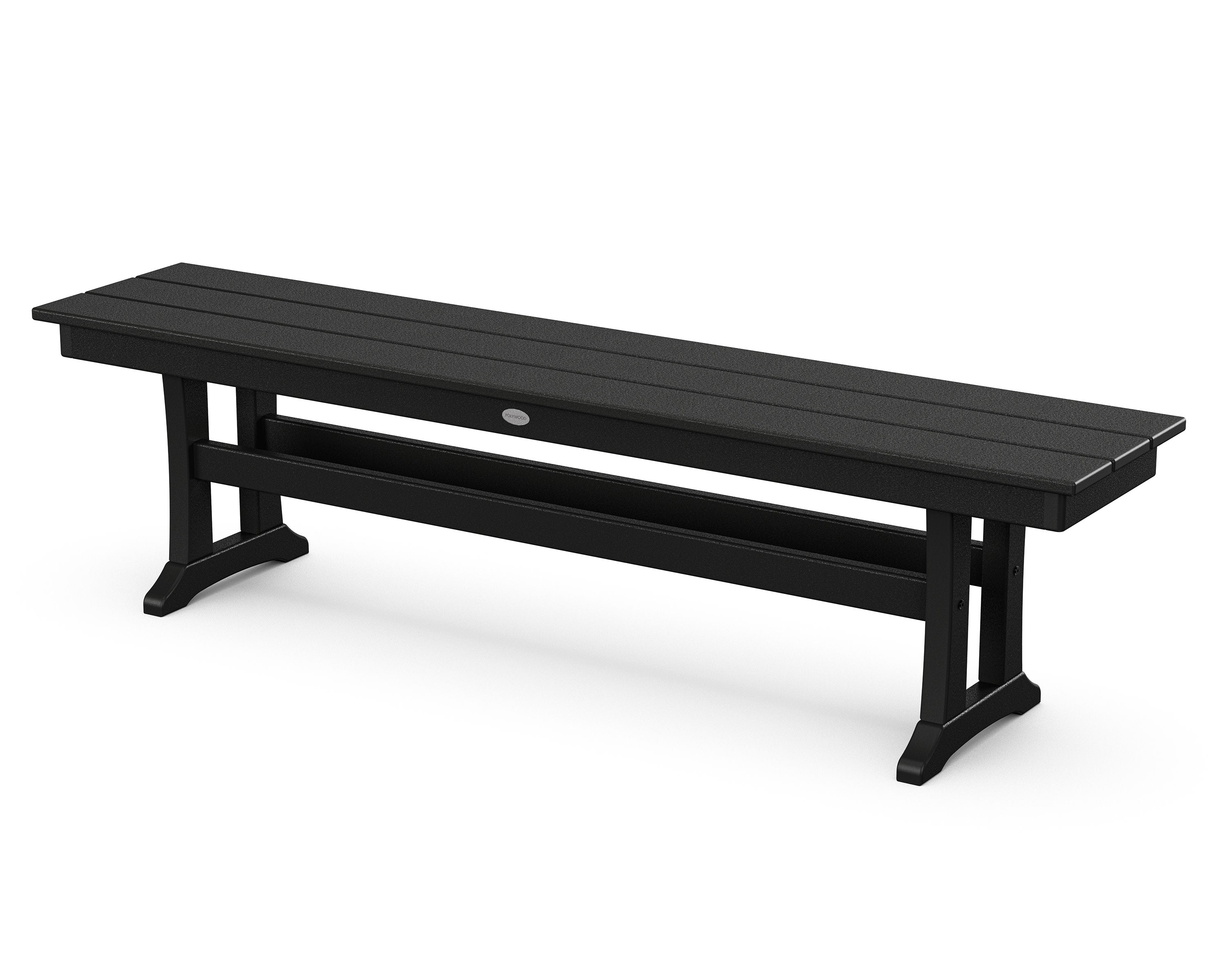 Farmhouse Trestle 65" Bench in Black