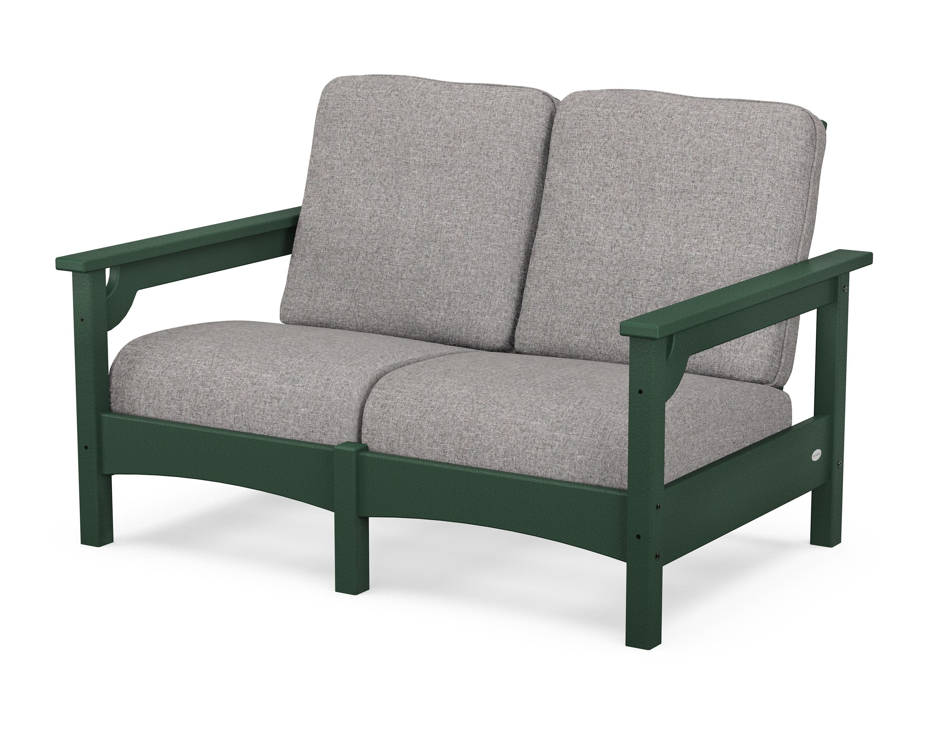 Club Loveseat in Green / Grey Mist