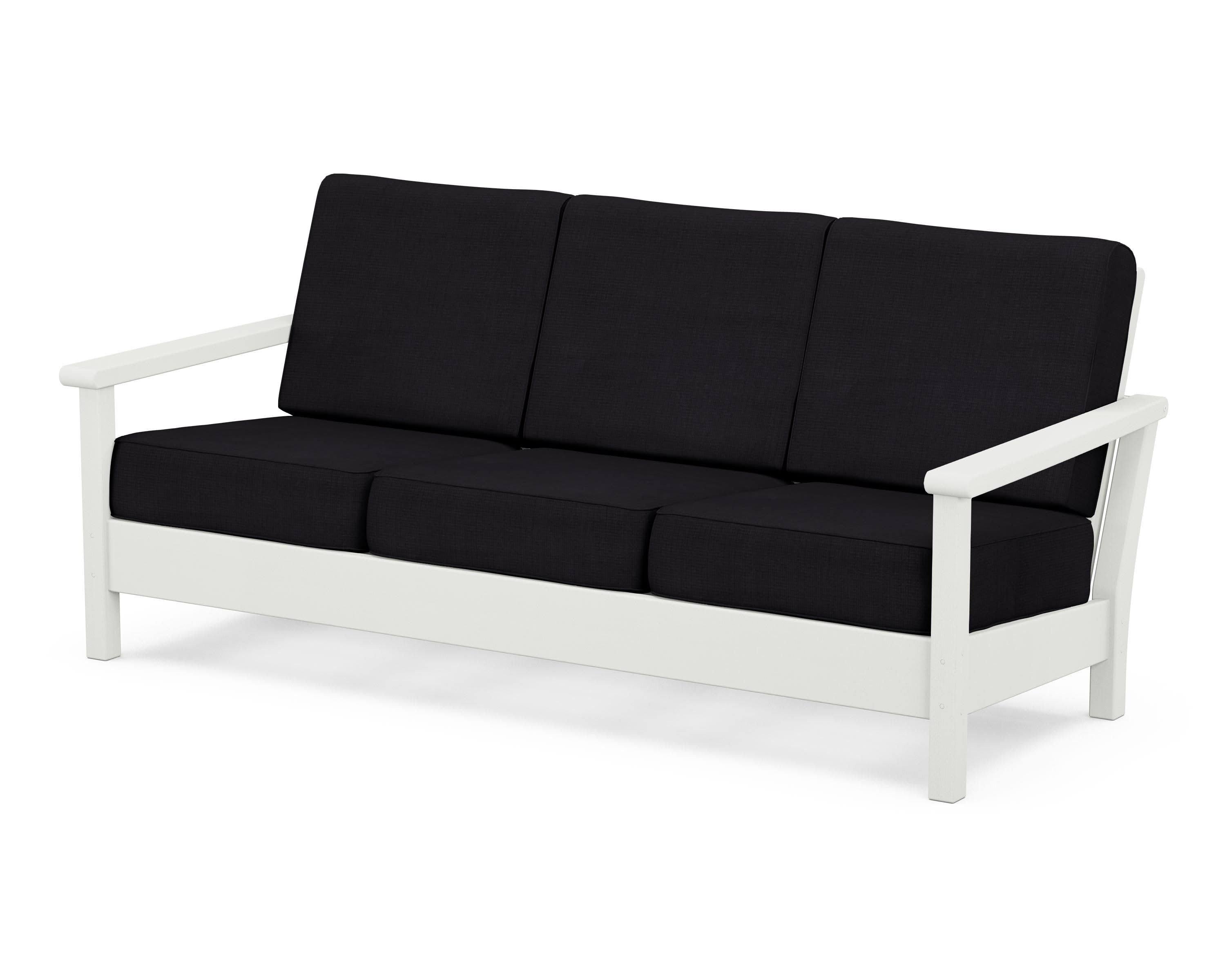 Harbour Deep Seating Sofa in Vintage White / Midnight Linen