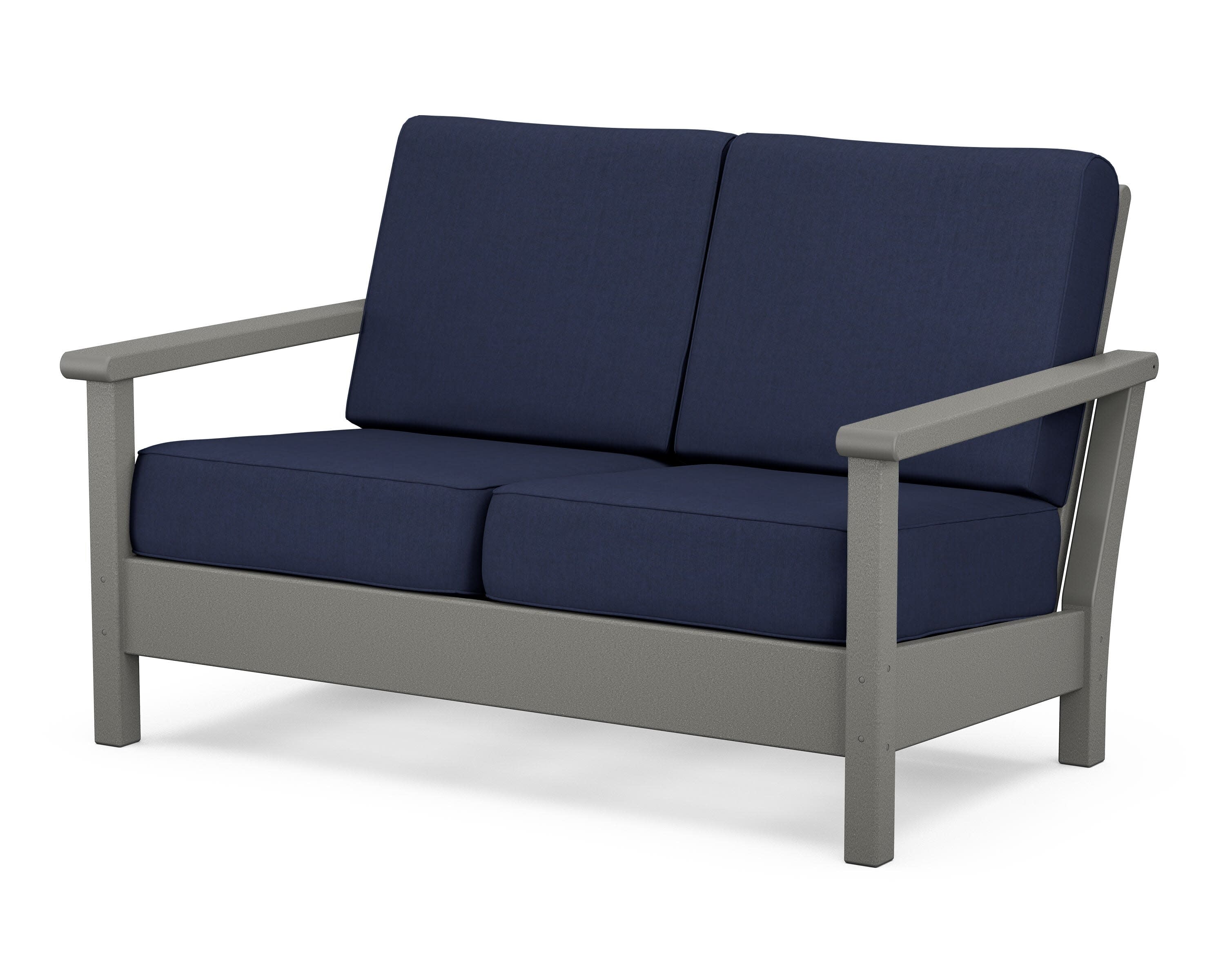 Harbour Deep Seating Loveseat in Slate Grey / Spectrum Indigo