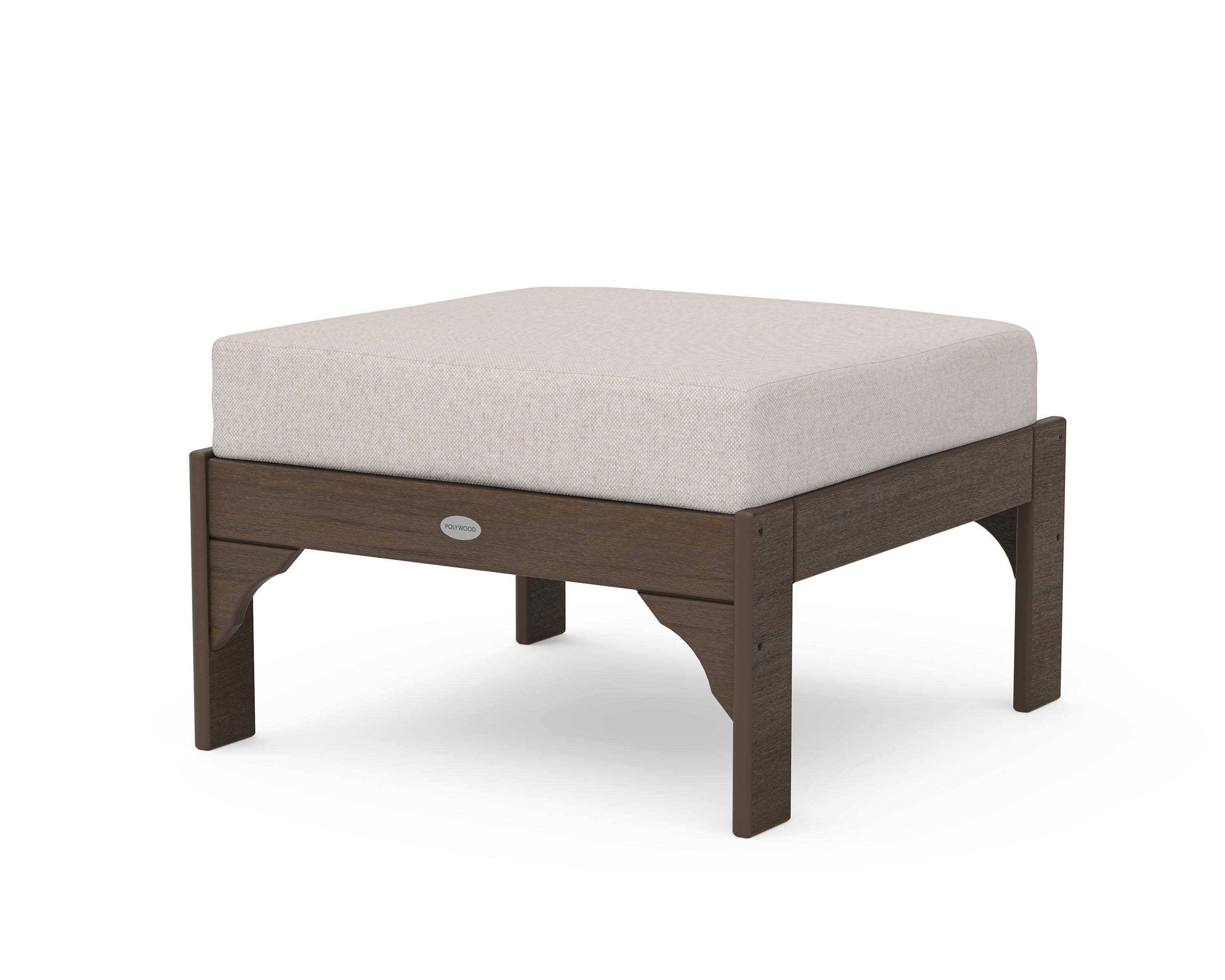 Vineyard Deep Seating Ottoman in Kona / Dune Burlap