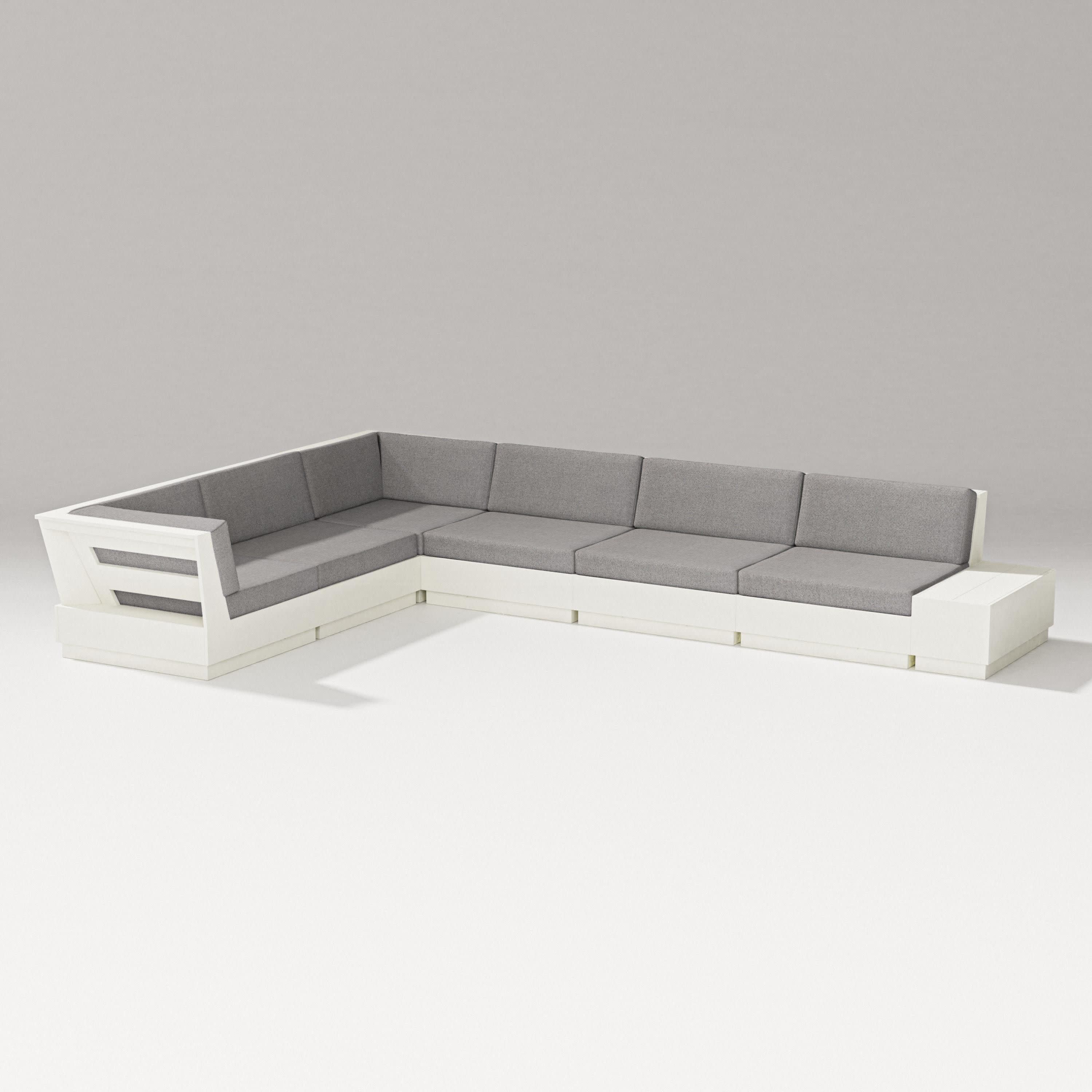Elevate 7-Piece Corner Sectional in Vintage White / Grey Mist