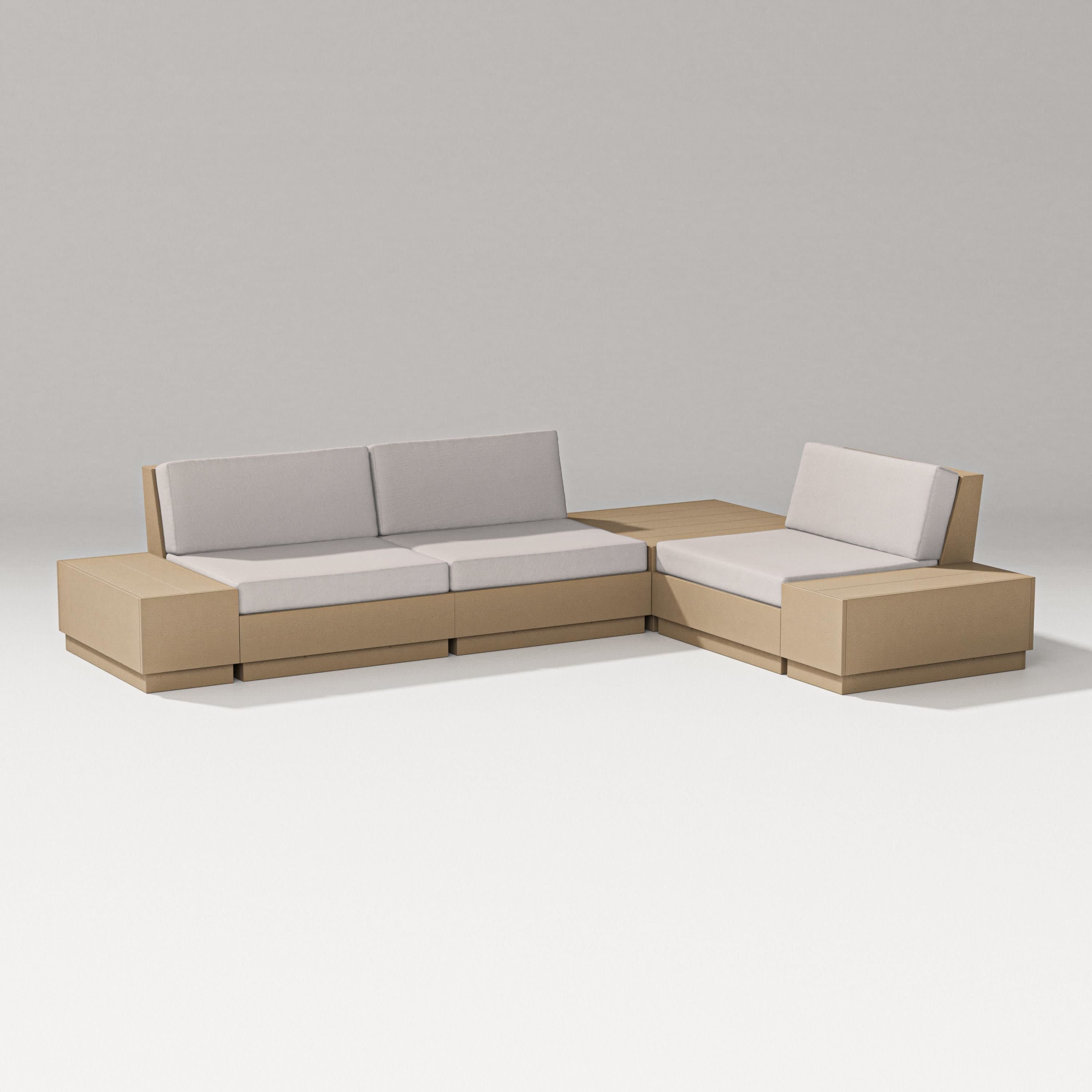 Elevate 6-Piece Corner Sectional in Vintage Sahara / Dune Burlap