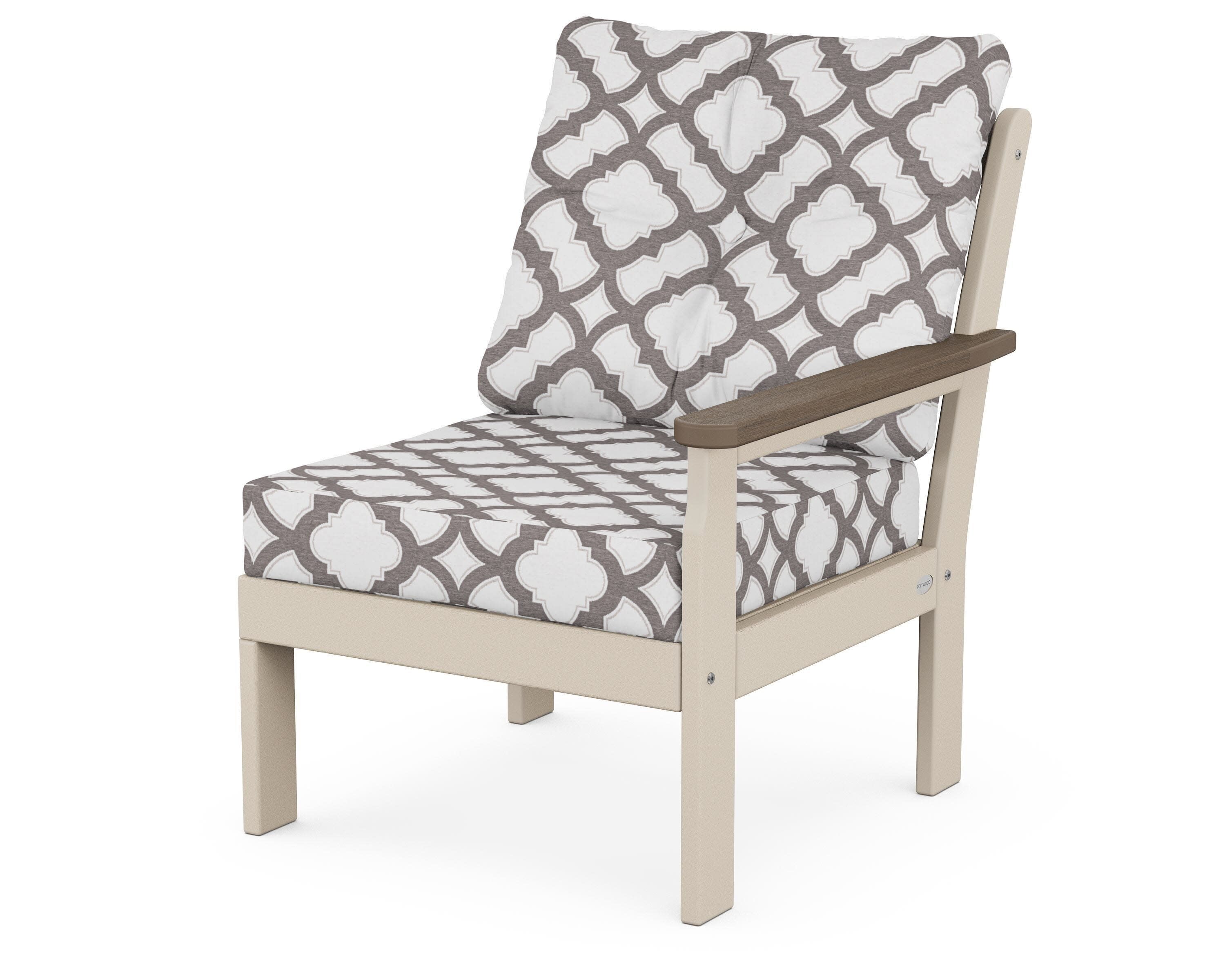 Vineyard Modular Right Arm Chair in Sand / Kona / Trellis Grey Mist