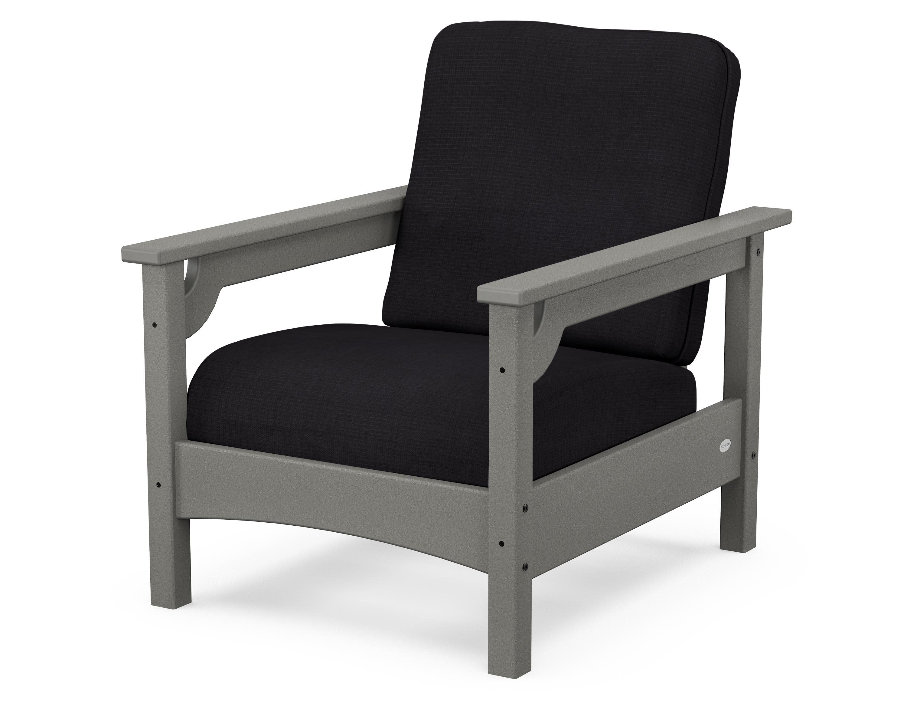 Club Chair in Slate Grey / Midnight Linen