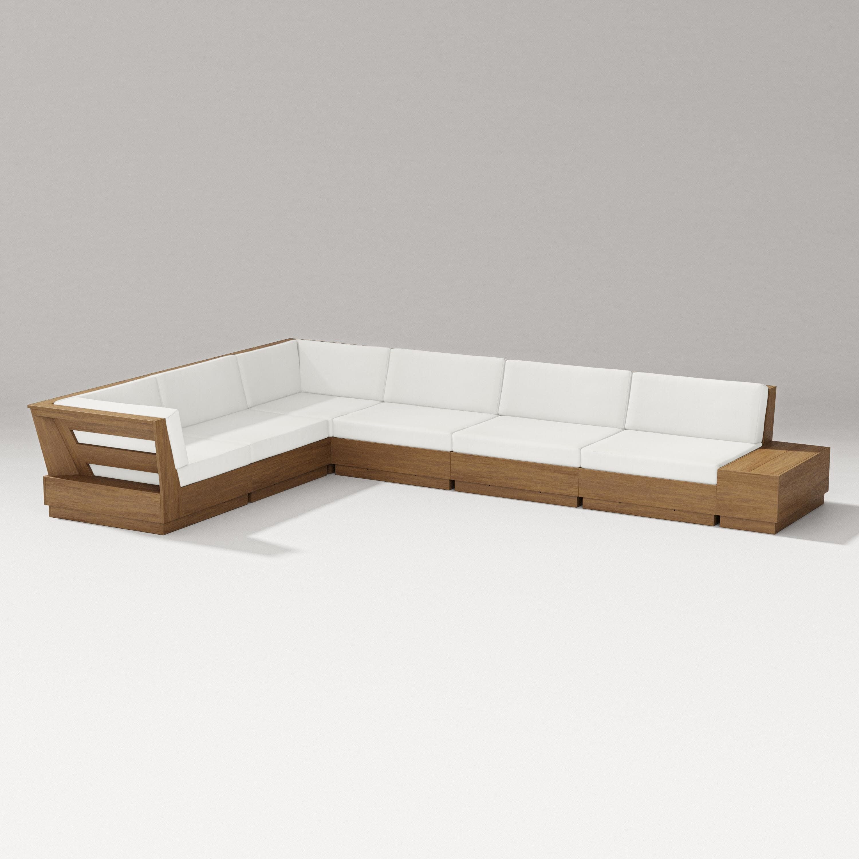 Elevate 7-Piece Corner Sectional in Natural / Natural Linen