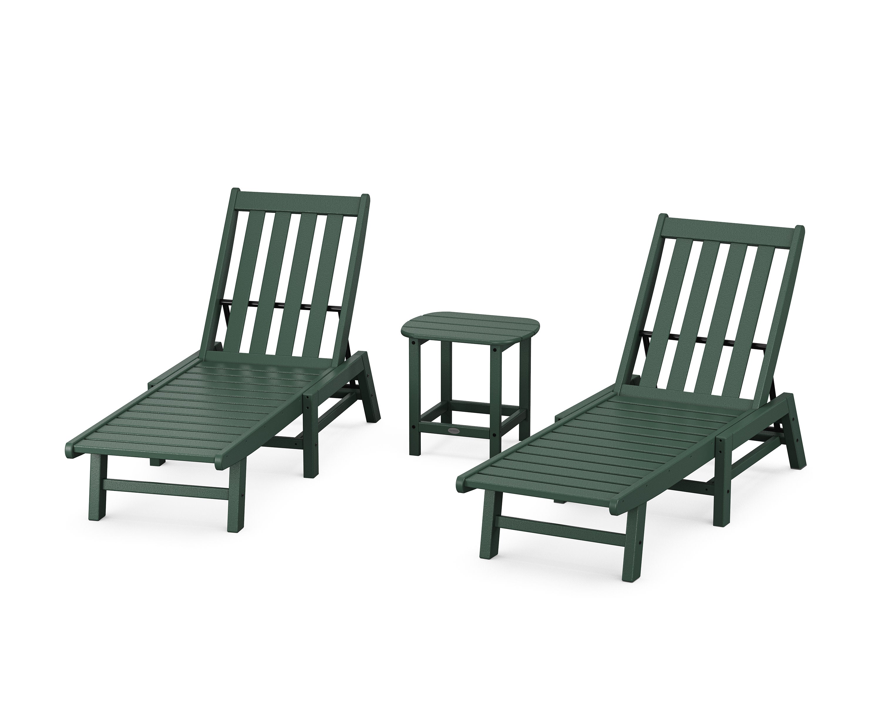 Vineyard 3-Piece Chaise Set in Green