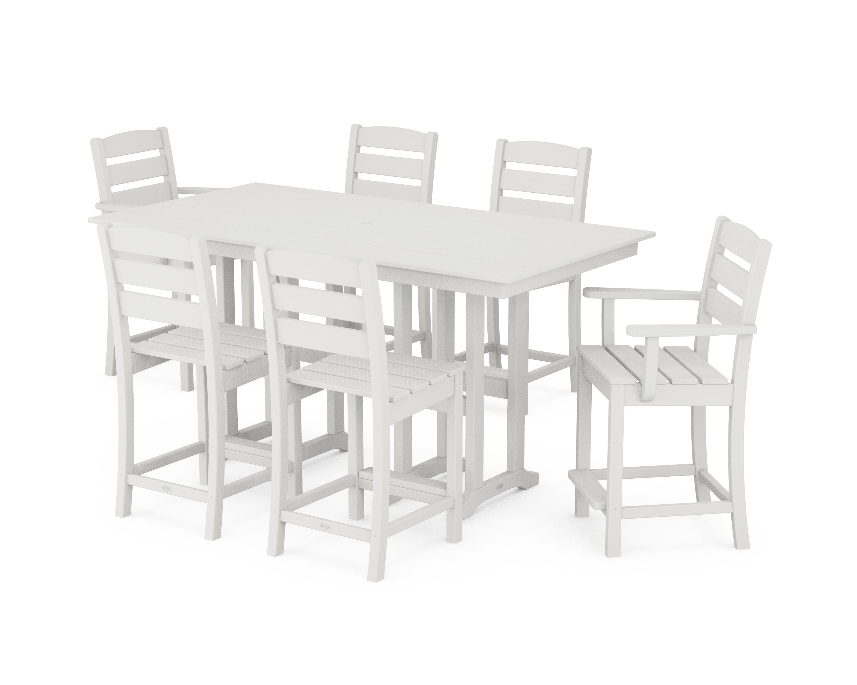 Lakeside 7-Piece Counter Set in Vintage White