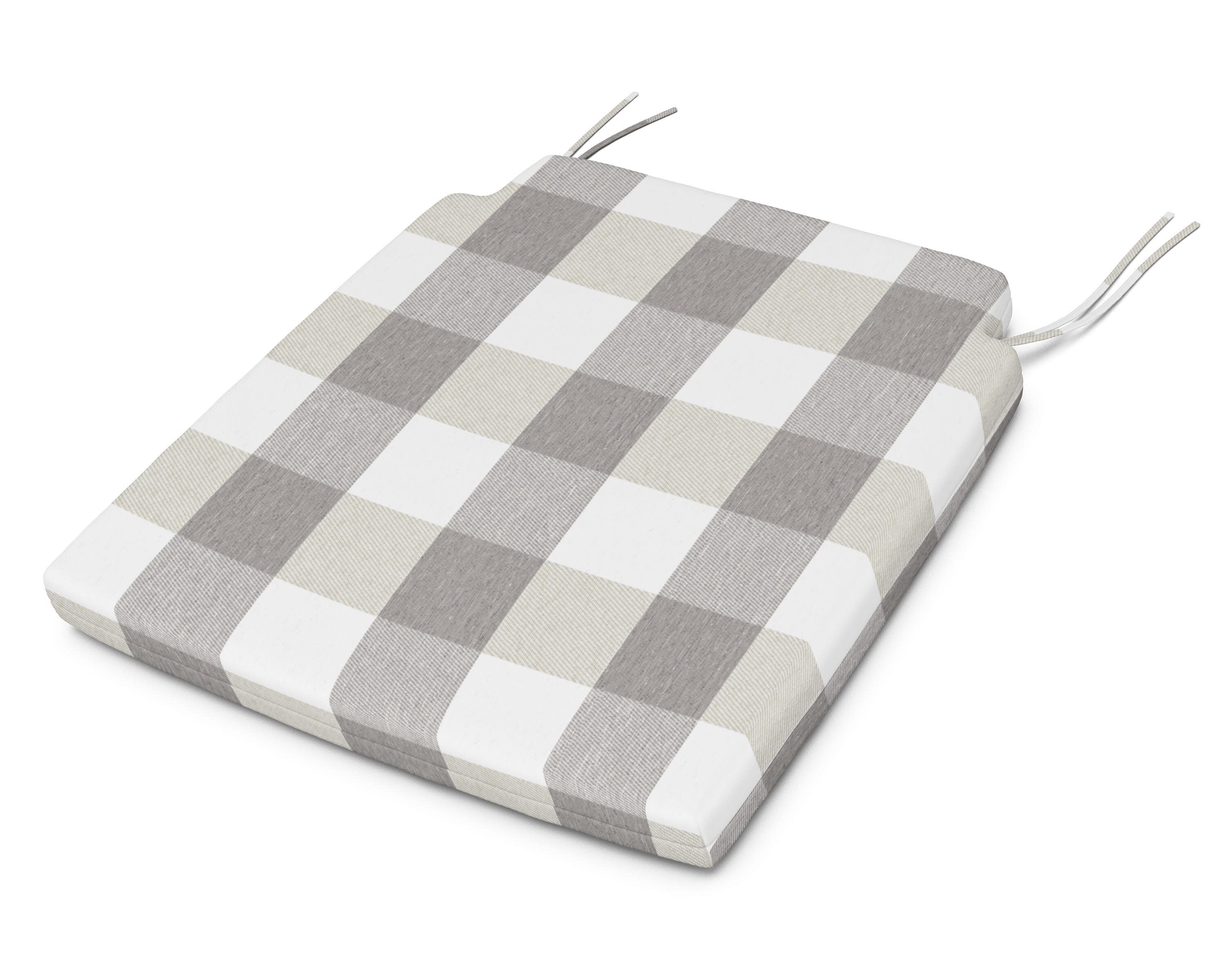 Savannah Dining Seat Pad in Buffalo Plaid Grey Mist