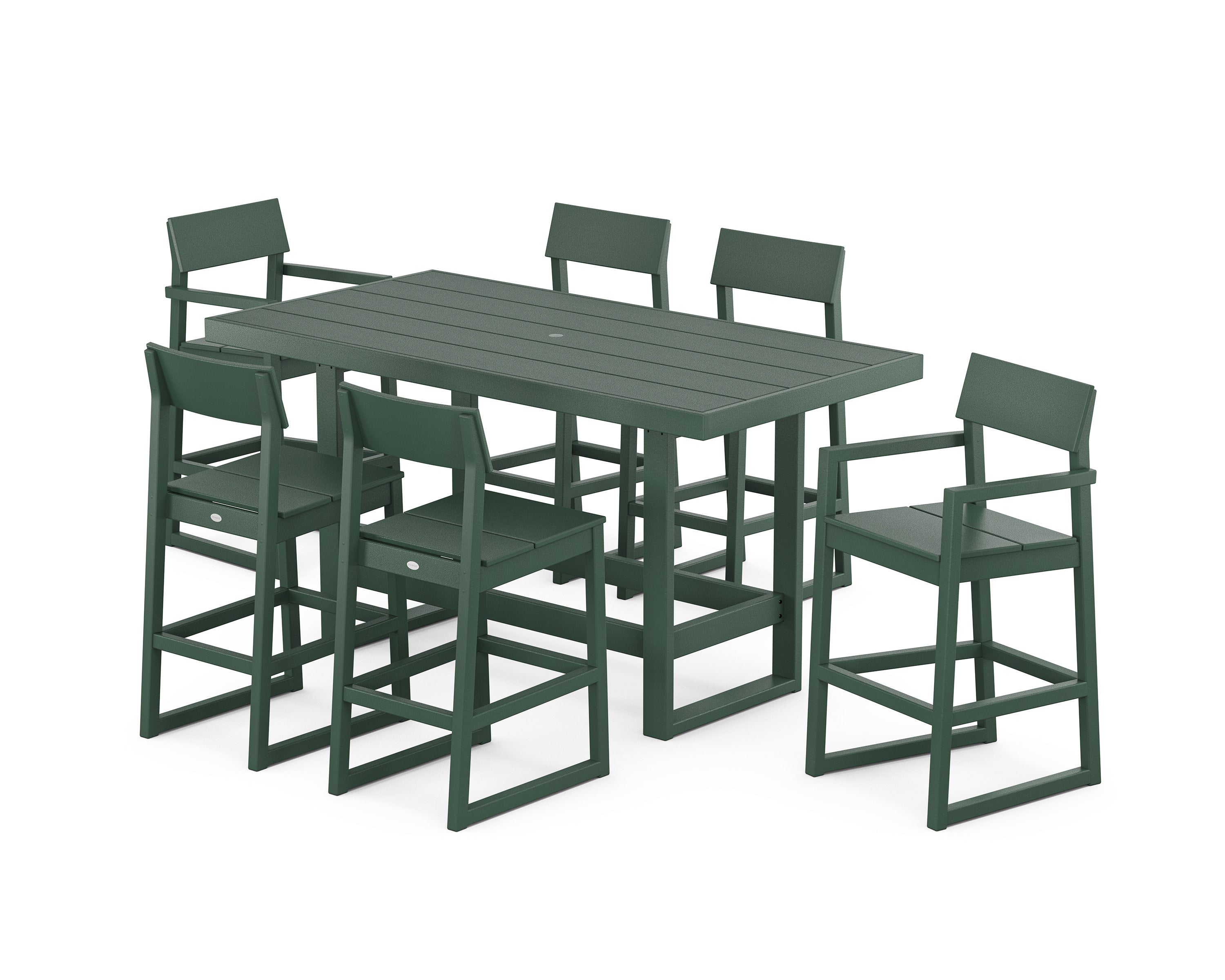 EDGE 7-Piece Bar Table Set in Green