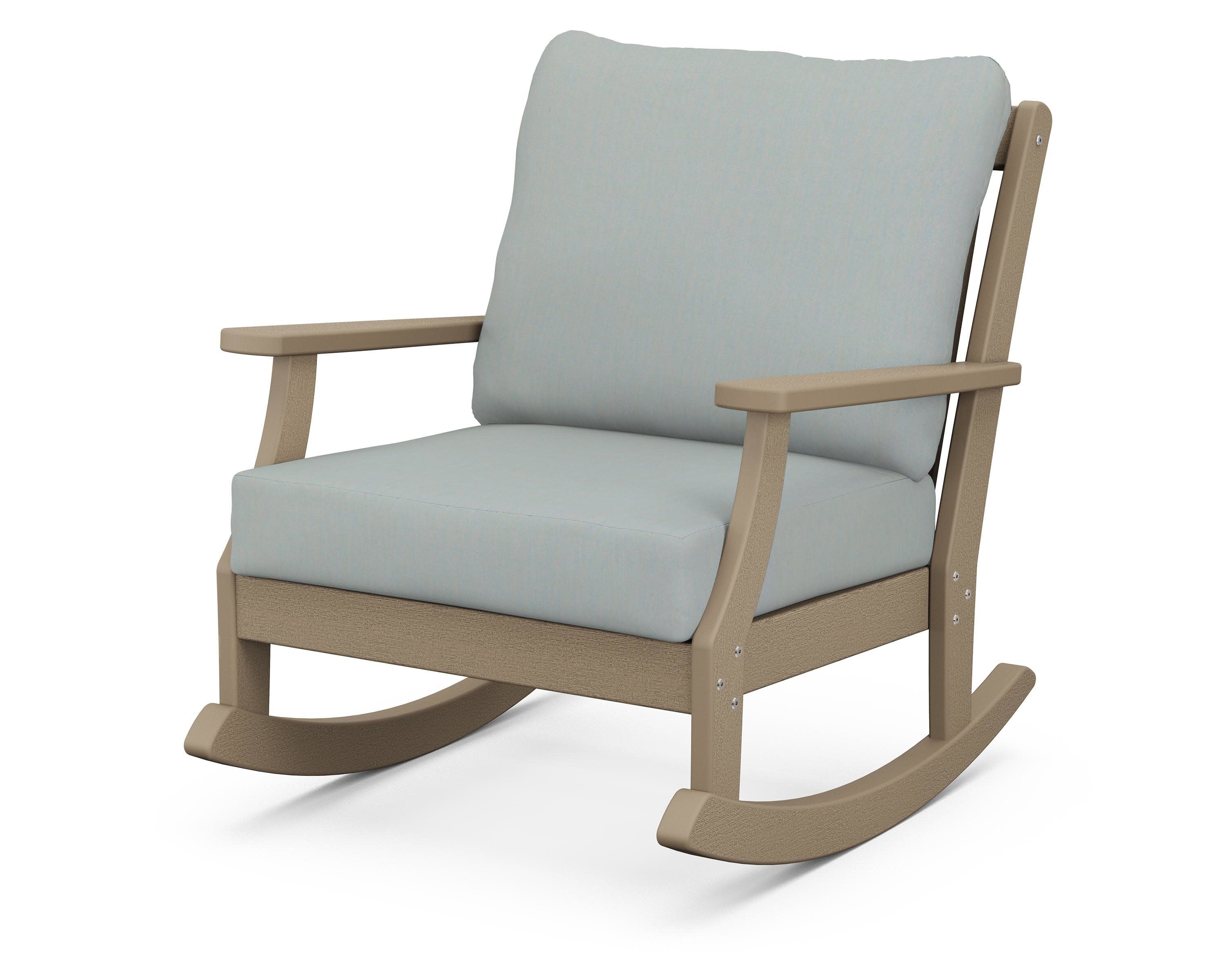 Braxton Deep Seating Rocking Chair in Vintage Sahara / Spa
