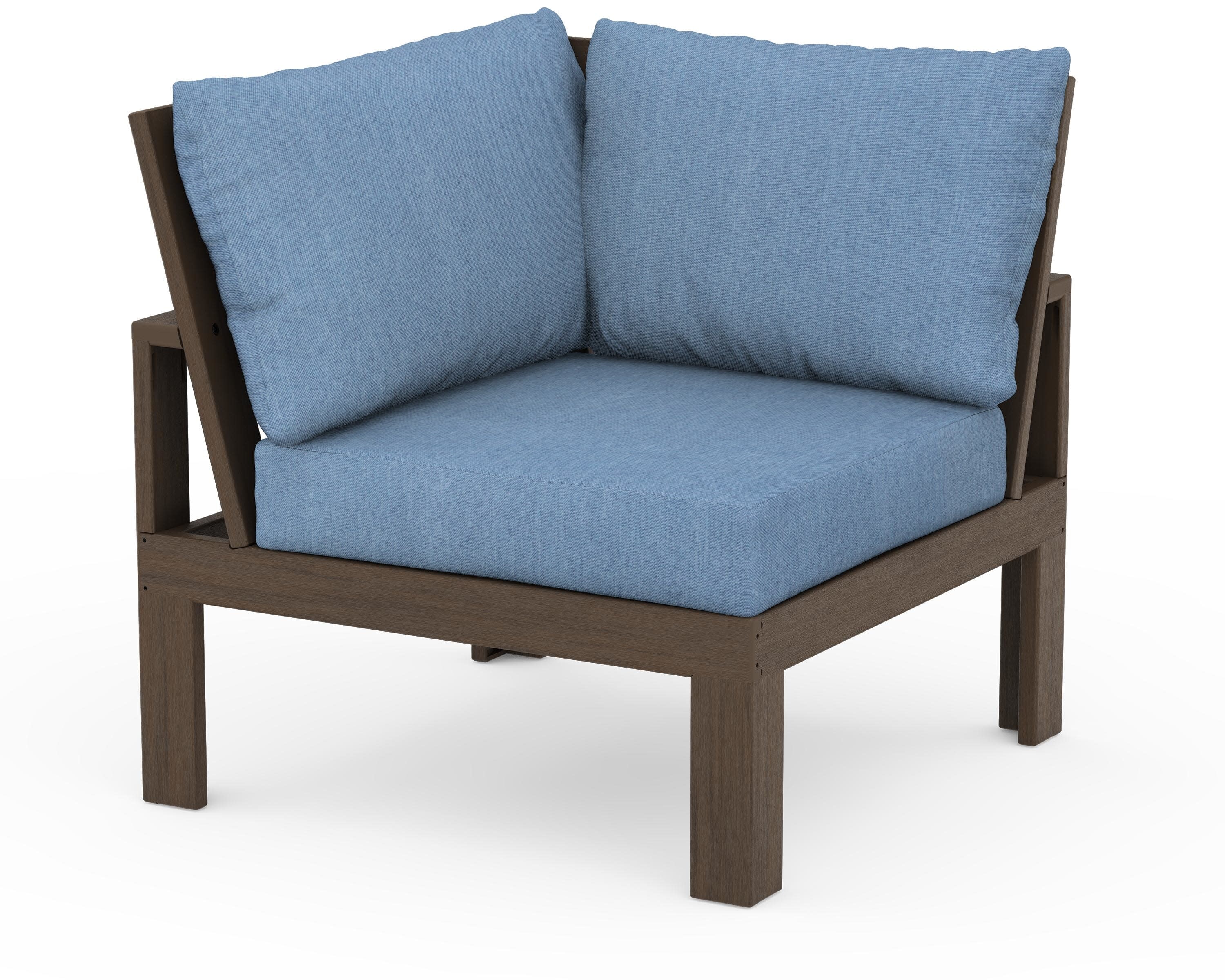 Modular Corner Chair in Kona / Sky Blue