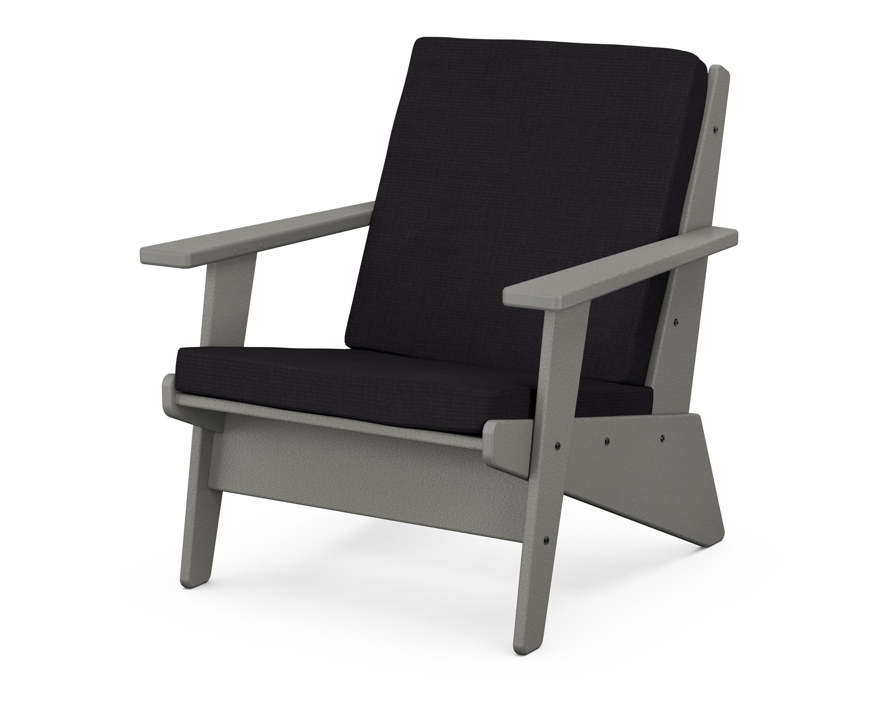 Riviera Modern Lounge Chair in Slate Grey / Midnight Linen