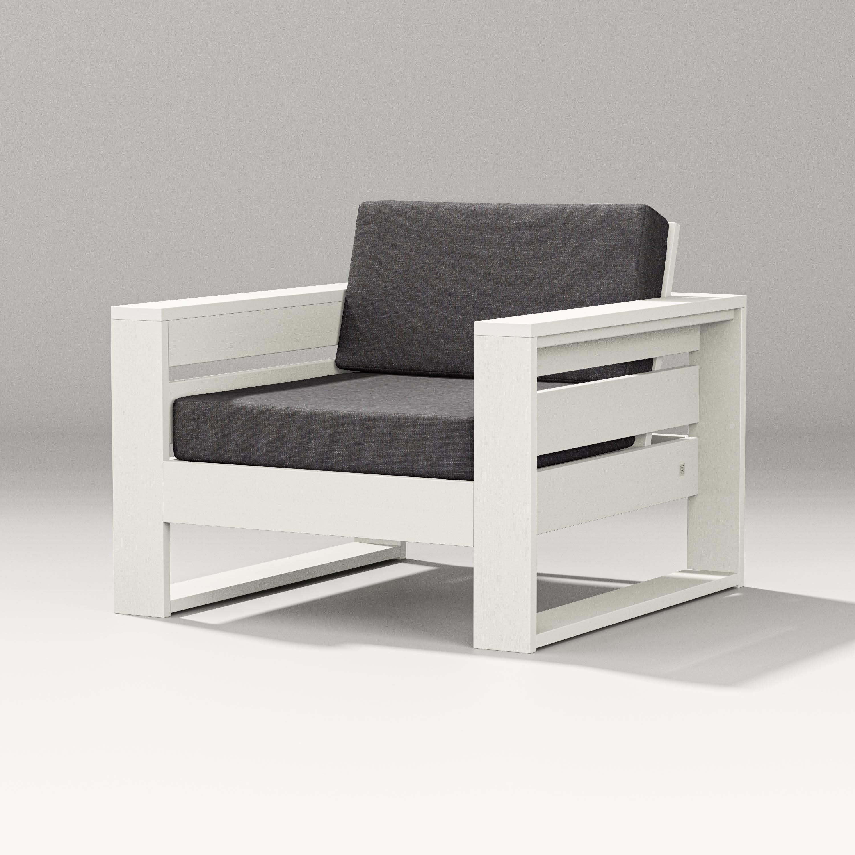 Latitude Lounge Chair in Vintage White / Ash Charcoal