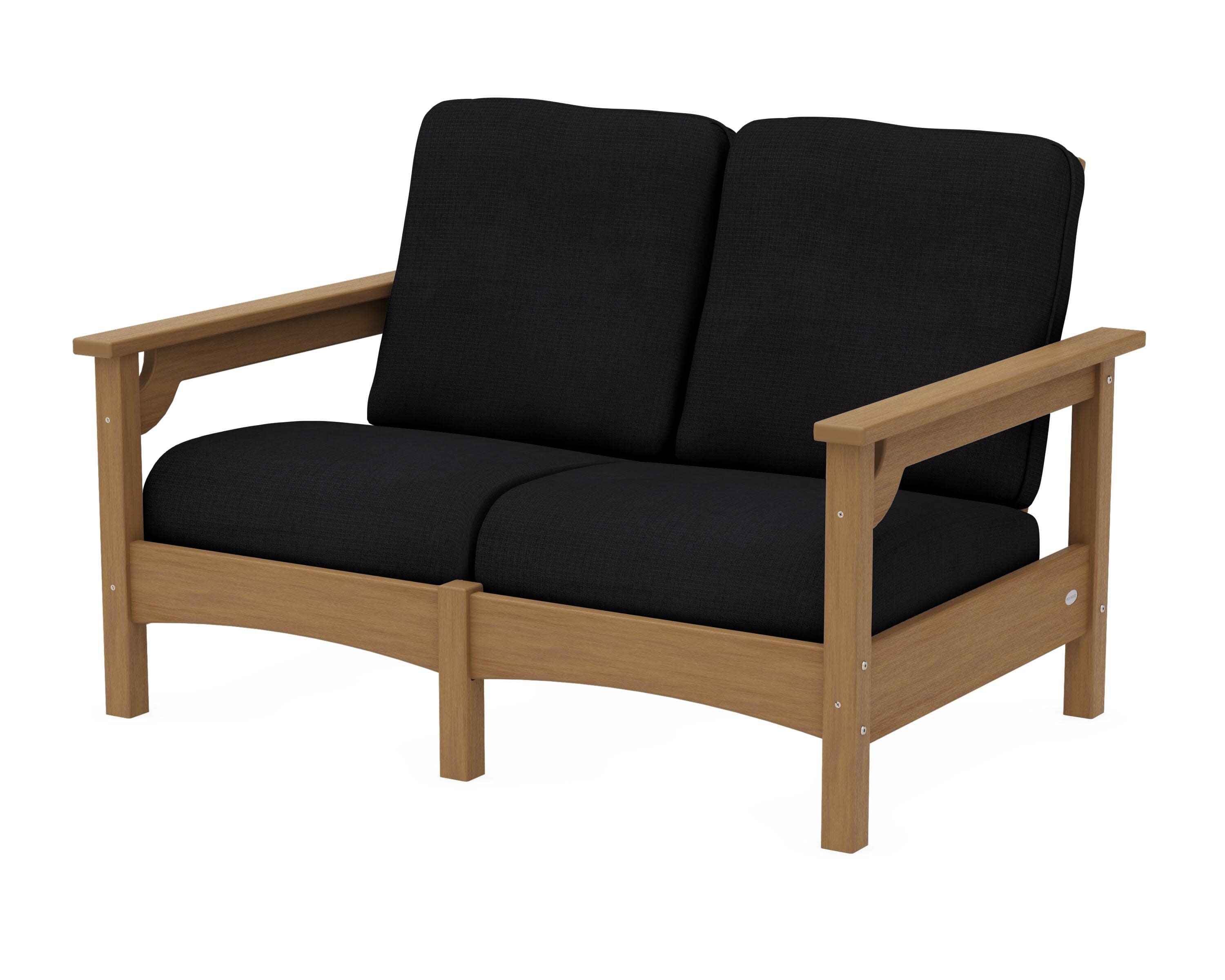 Club Loveseat in Natural / Midnight Linen