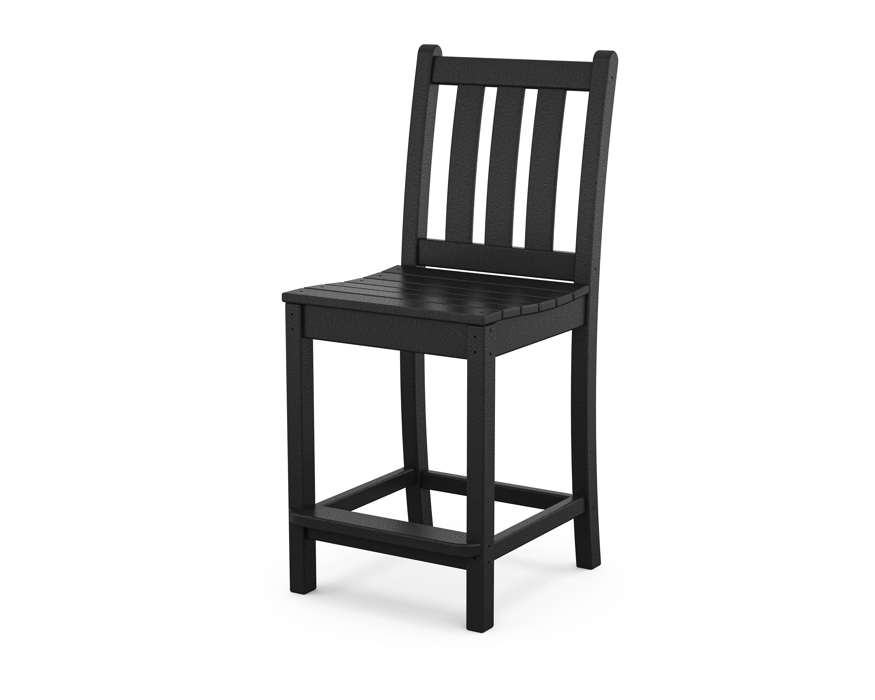 Traditional Garden Counter Side Chair in Black