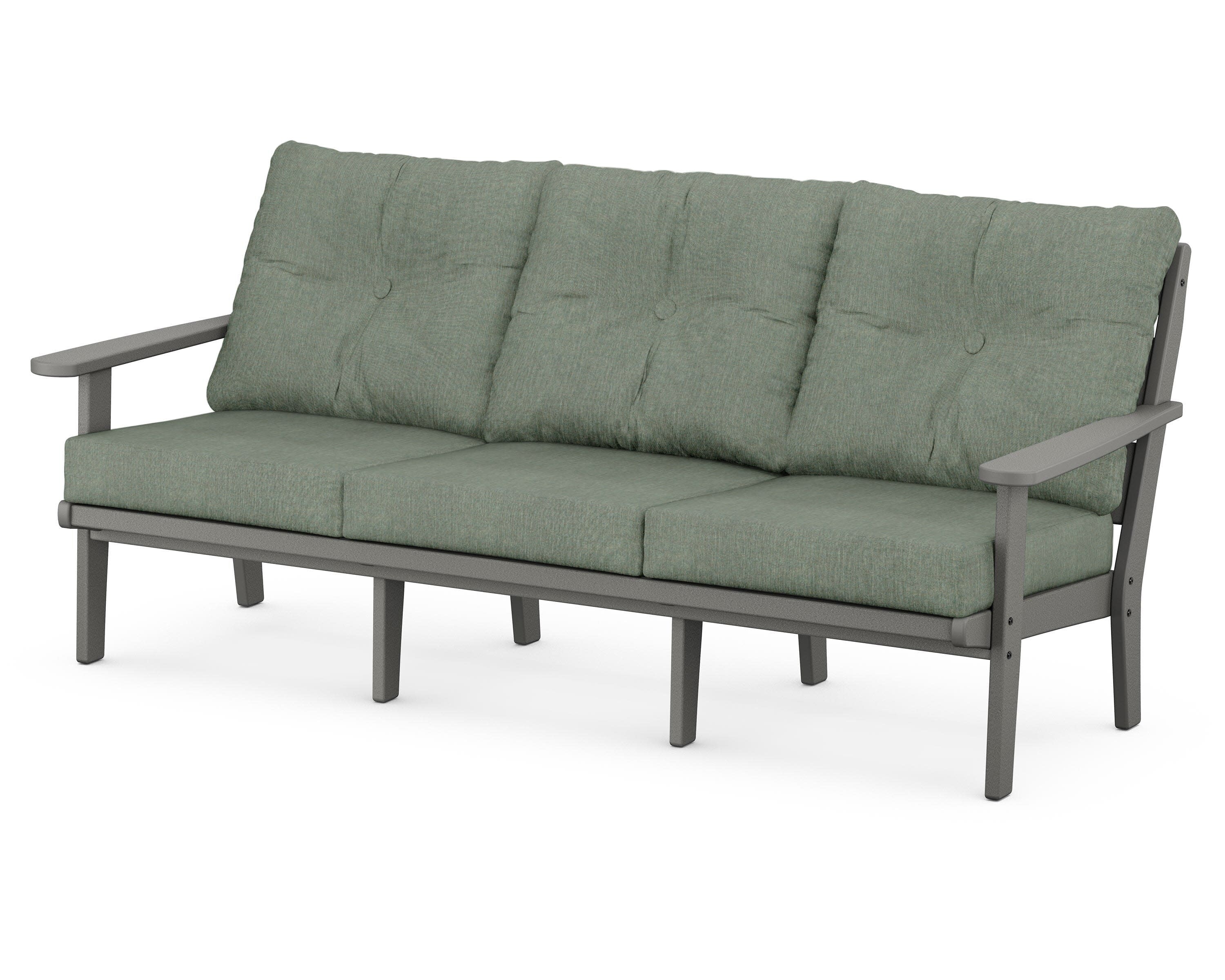 Lakeside Deep Seating Sofa in Slate Grey / Cast Sage