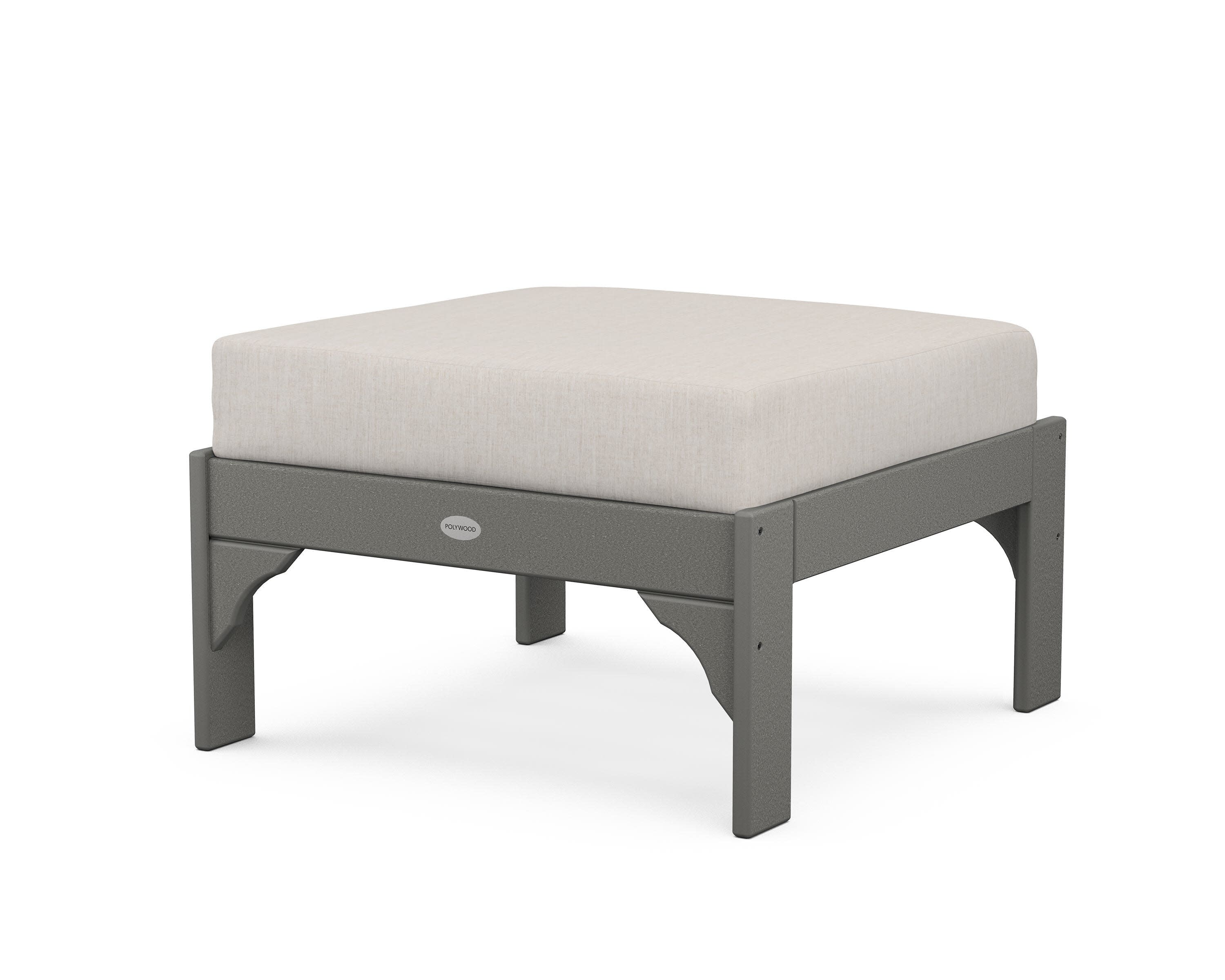 Vineyard Deep Seating Ottoman in Slate Grey / Cast Ash